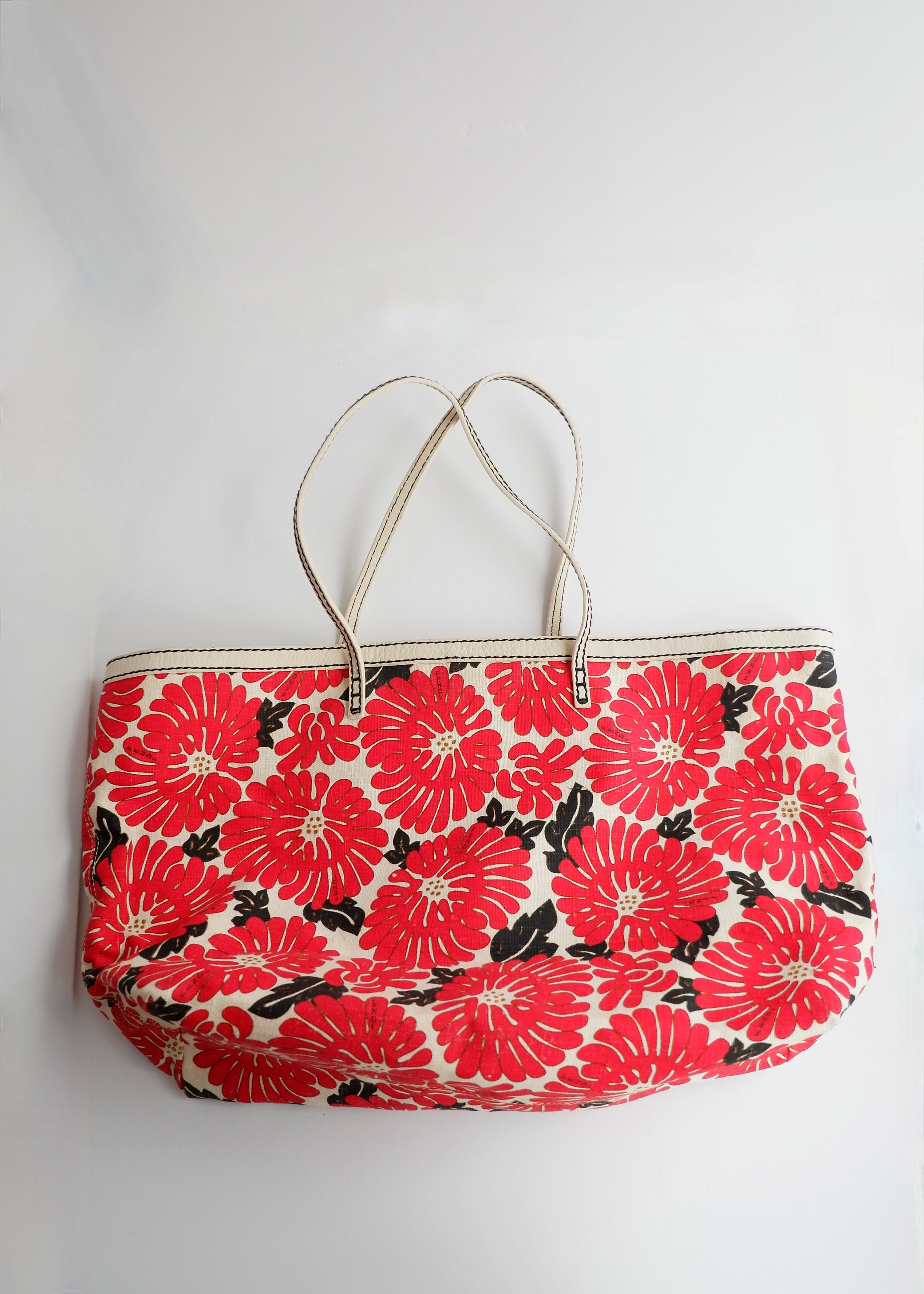 Authentic Preowned Fendi Red Floral Tote Bag