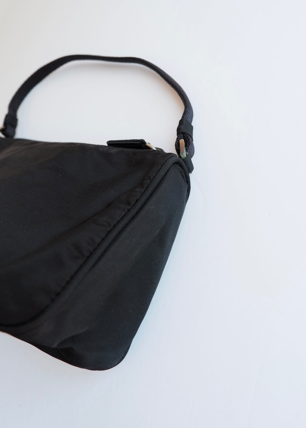 Preowned Prada Black Nylon Pochette Shoulder Bag