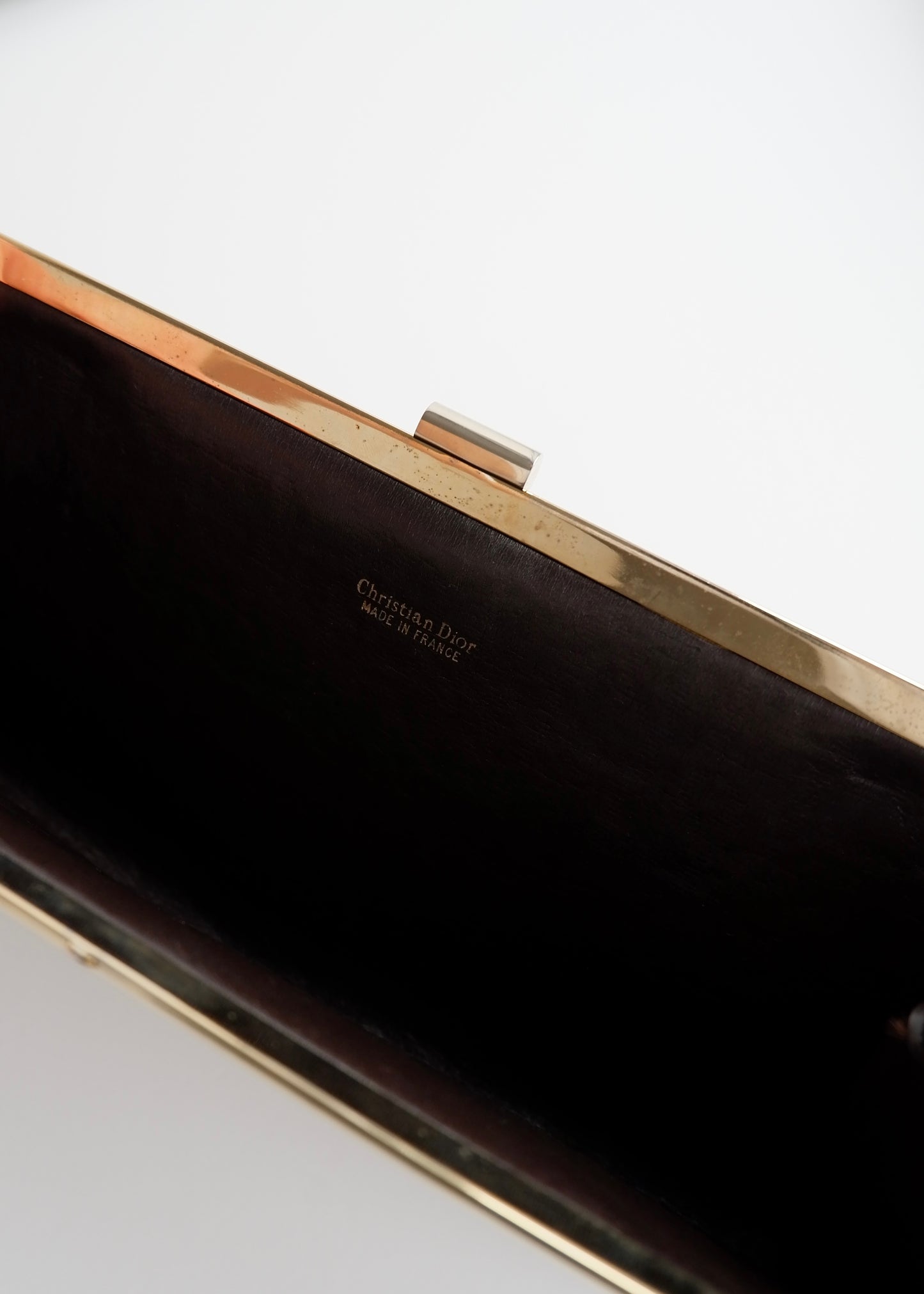 Authentic Preowned Vintage Dior Brown Canvas Trotter Print Clutch