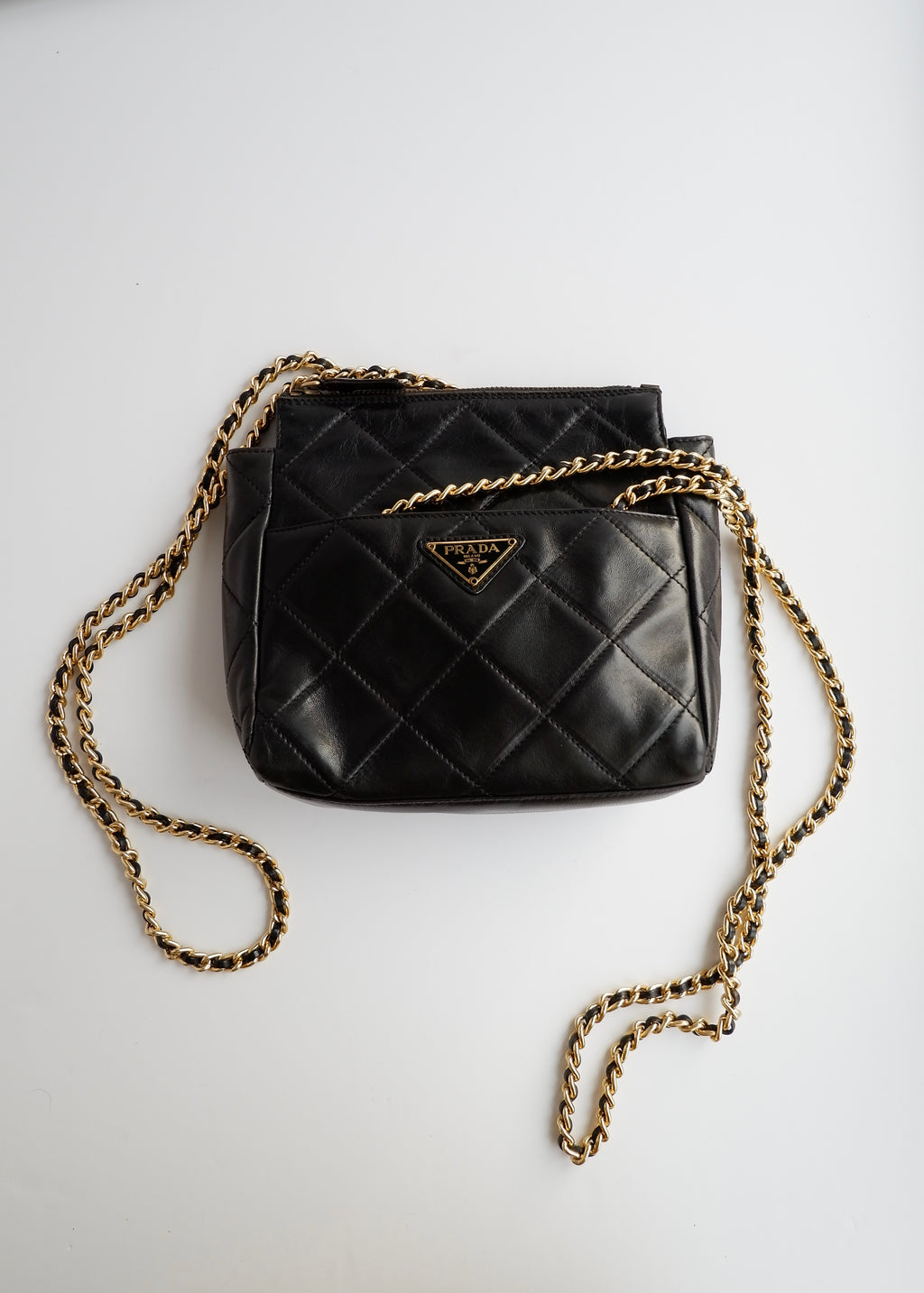 Authentic Preowned Prada Black Quilted Leather Chain Shoulder Bag