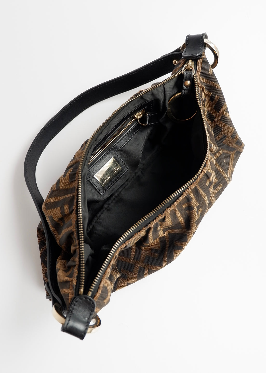 Preowned Fendi Brown Zucca Hobo Shoulder Bag