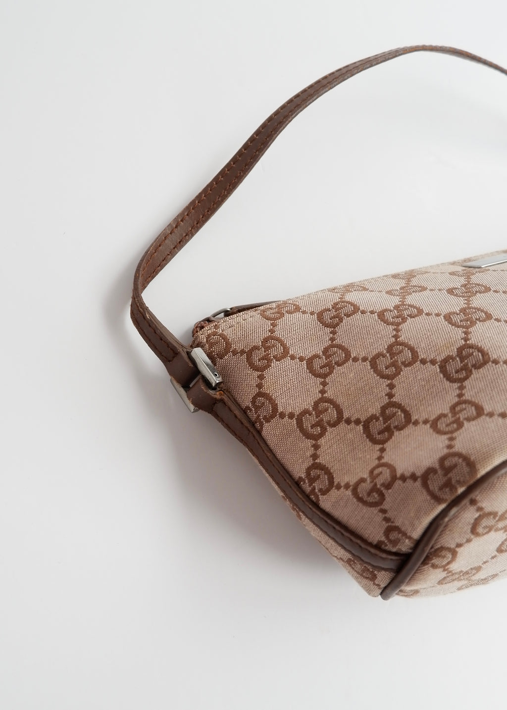 Authentic Preowned Gucci Brown GG Canvas Boat Pochette