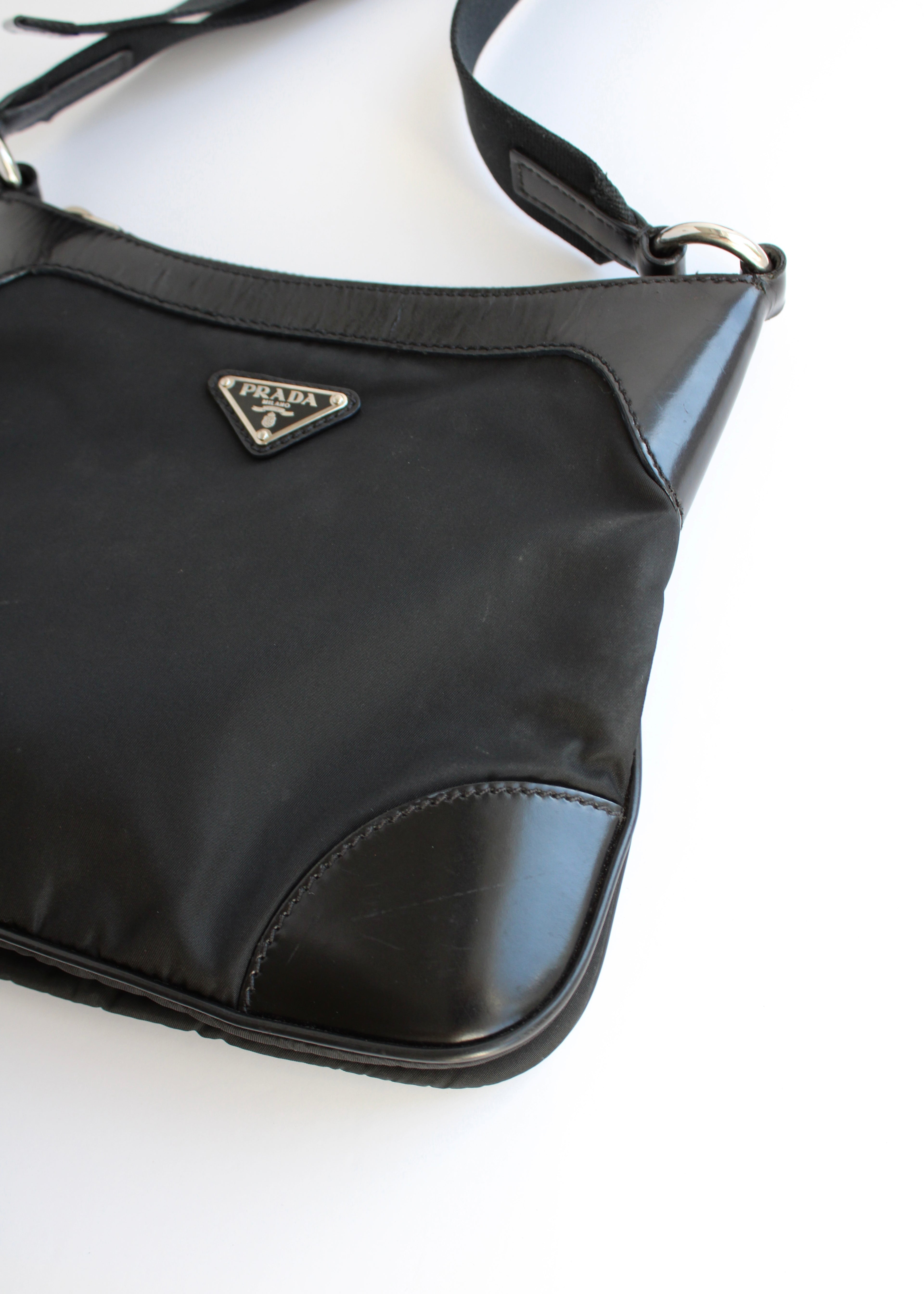 Authentic Preowned Prada Black Nylon/Leather Crossbody Bag