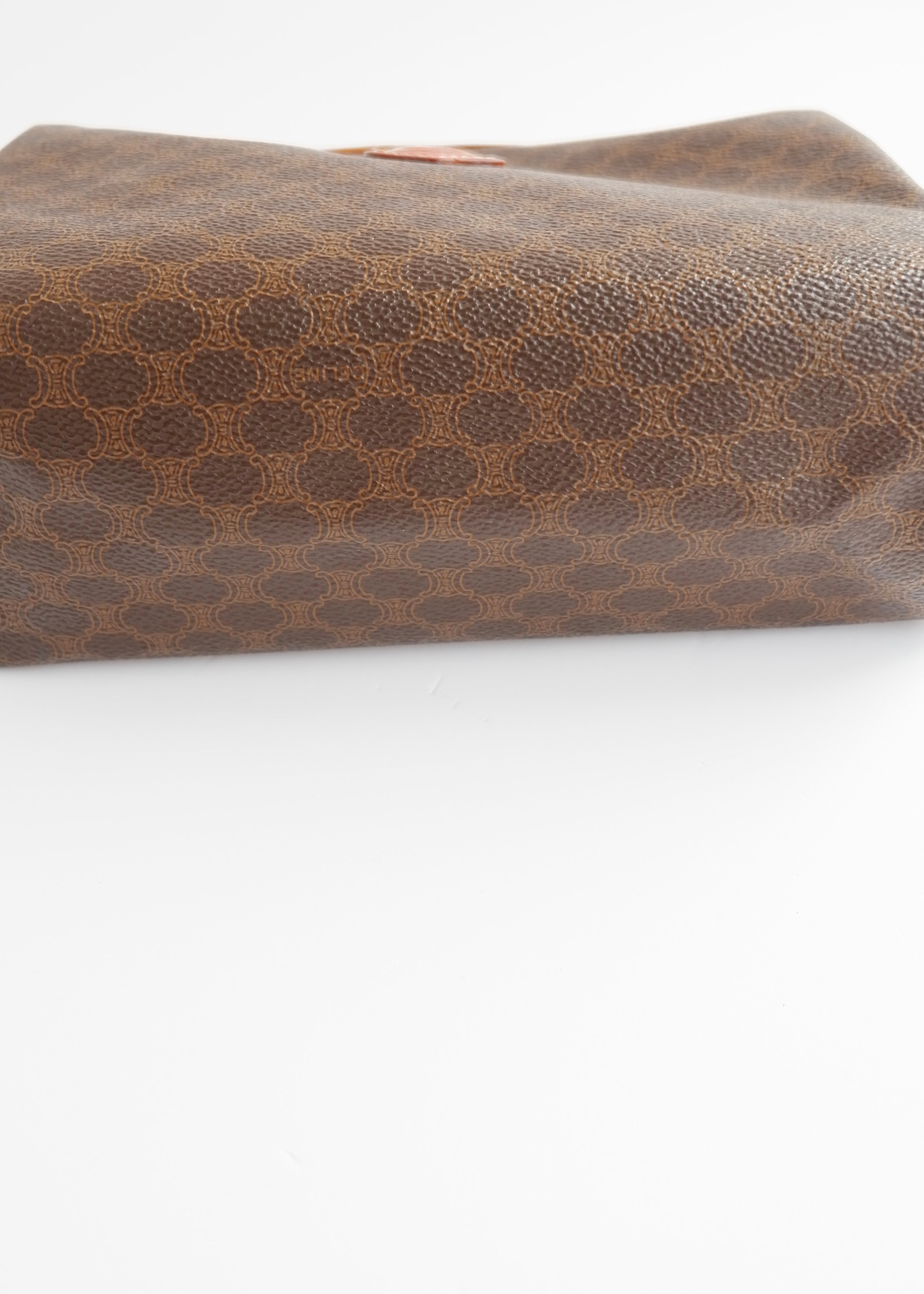 Authentic Preowned Vintage Celine Brown Macadam Clutch