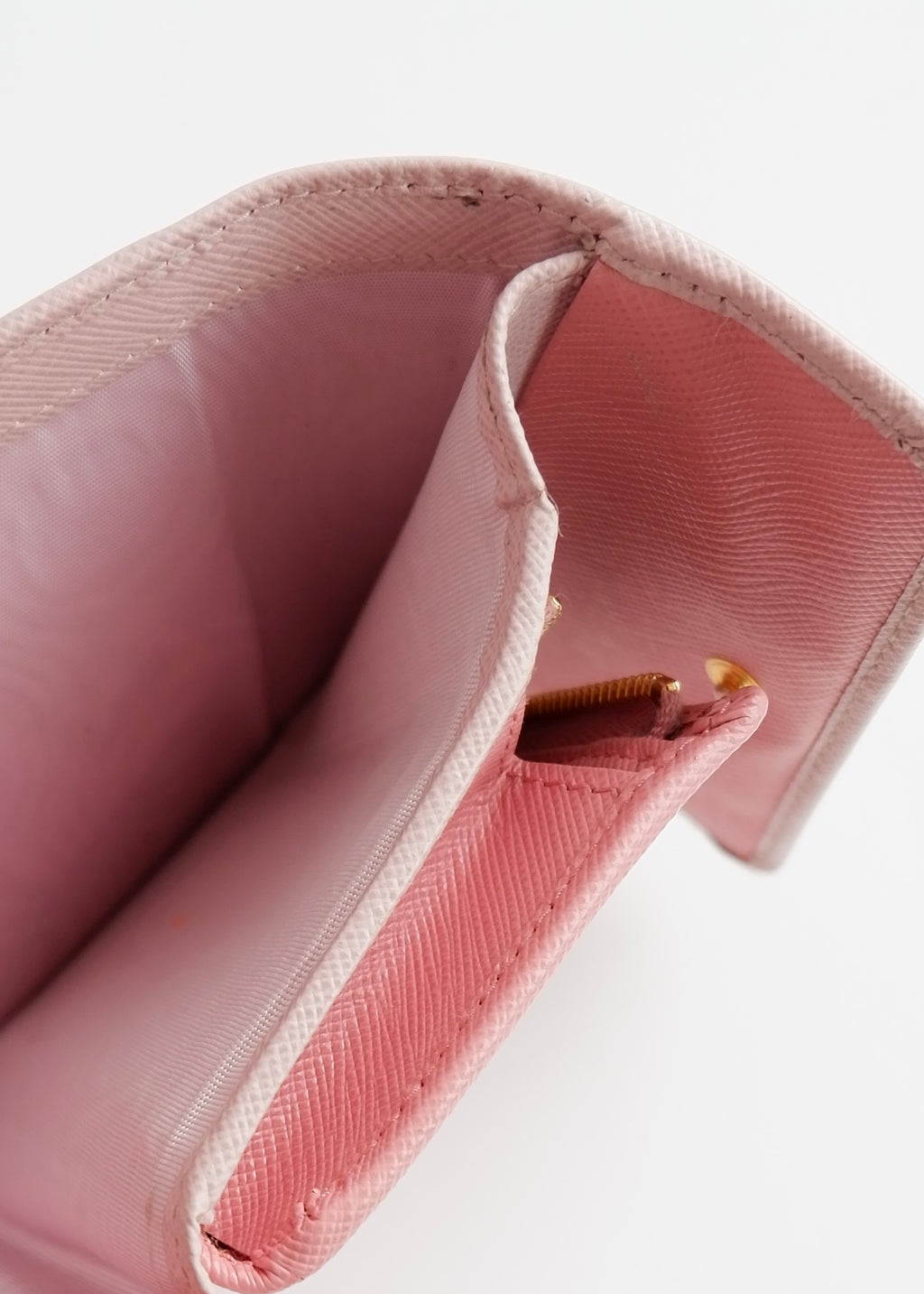 Authentic Preowned Prada Baby Pink Saffiano Leather Bi Fold Wallet