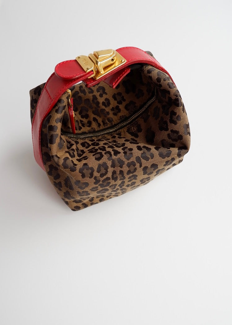 Authentic Preowned Vintage Fendi Animal Print Hand Pouch