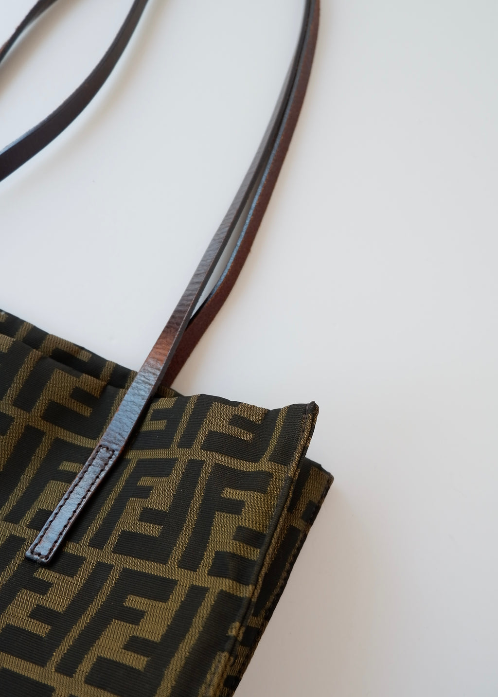 Preowned Vintage Fendi Brown Zucca Canvas Shoulder Tote
