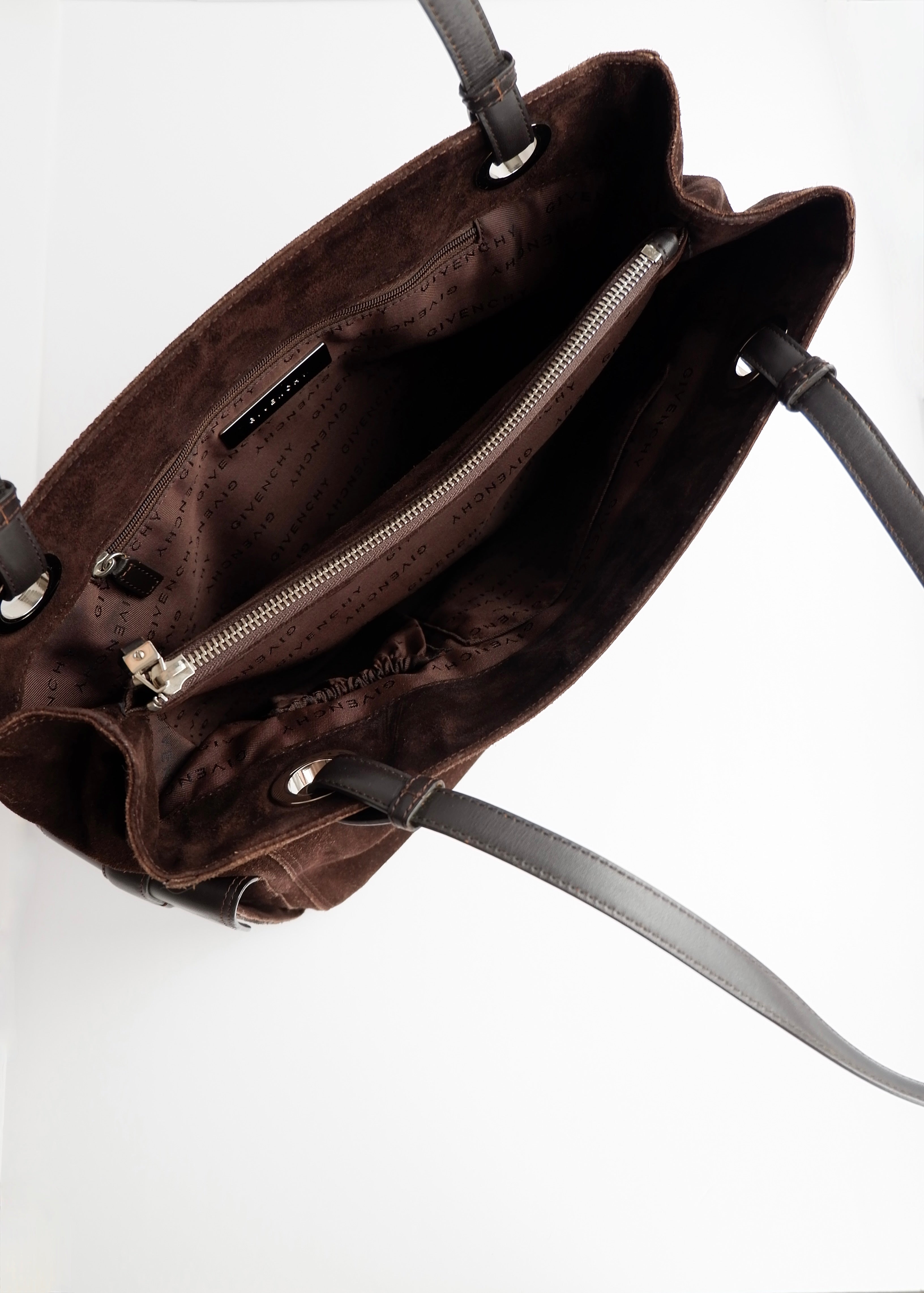 Sac cabas Givenchy en daim marron authentique d'occasion