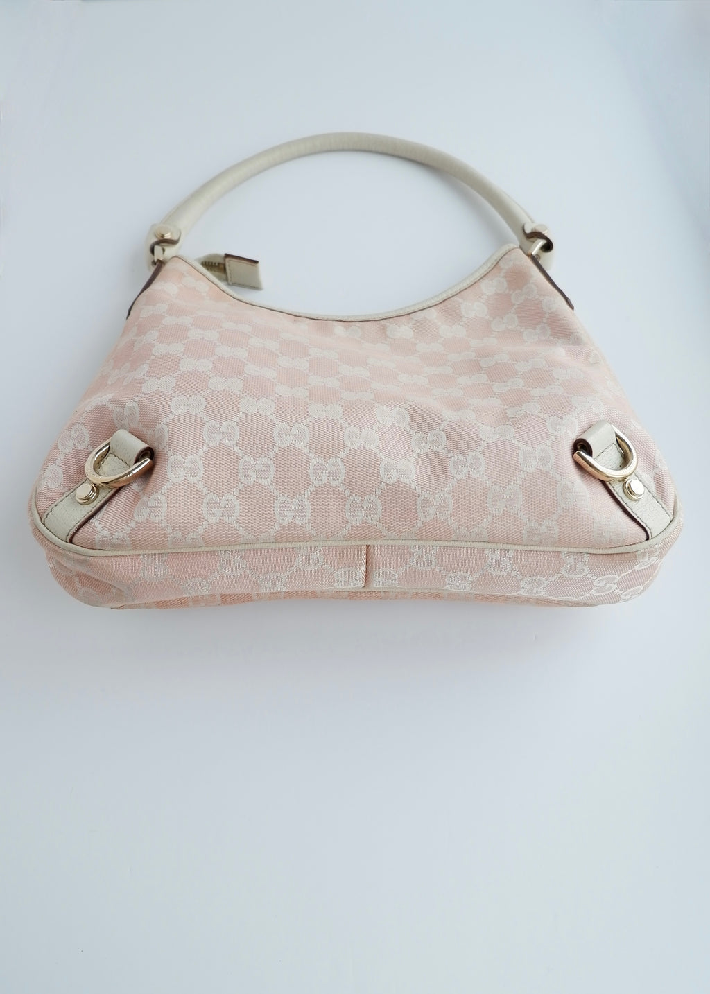 Authentic Preowned Gucci Pink/White GG Canvas Shoulder Bag