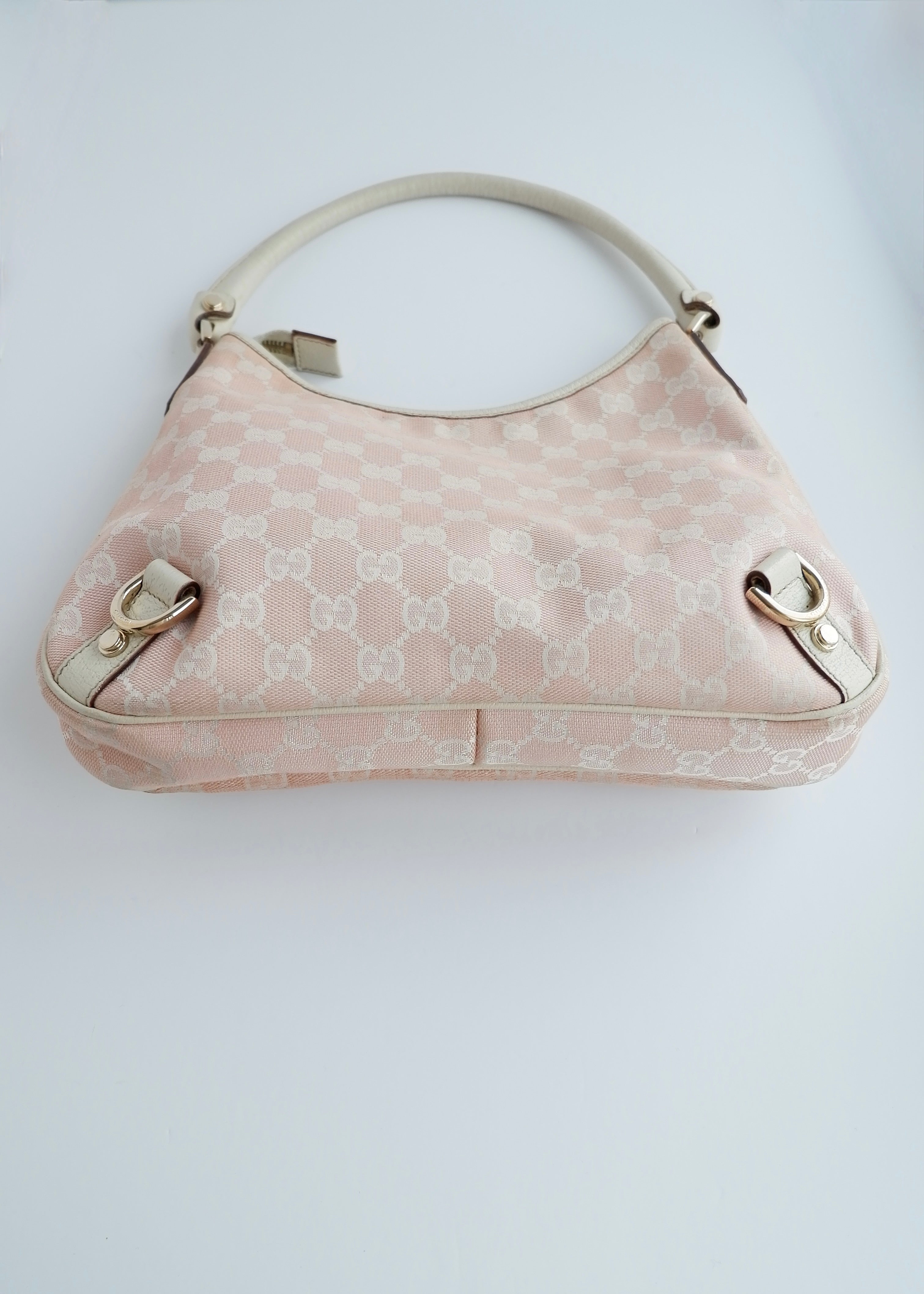 Authentic Preowned Gucci Pink/White GG Canvas Shoulder Bag
