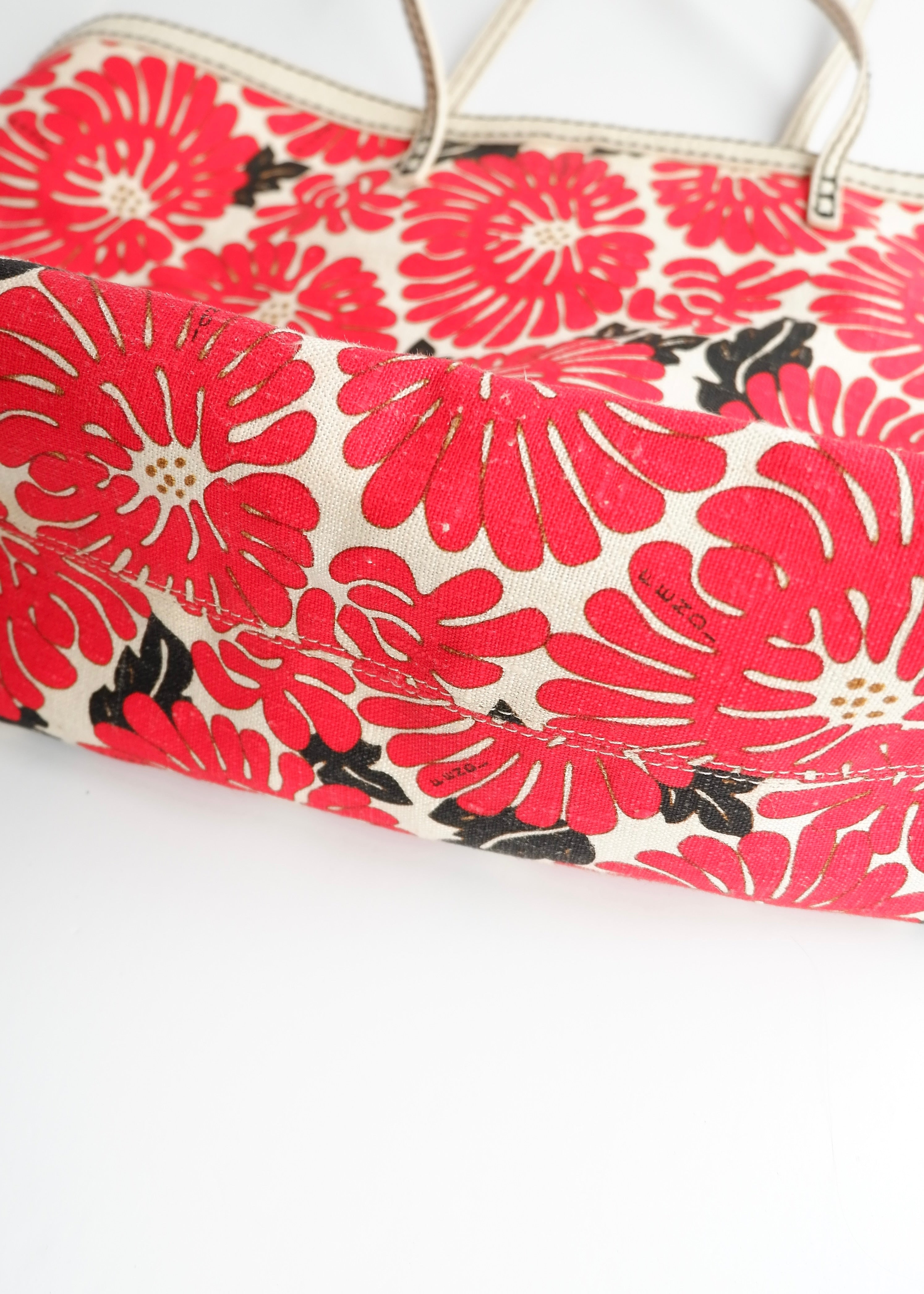 Authentic Preowned Fendi Red Floral Tote Bag