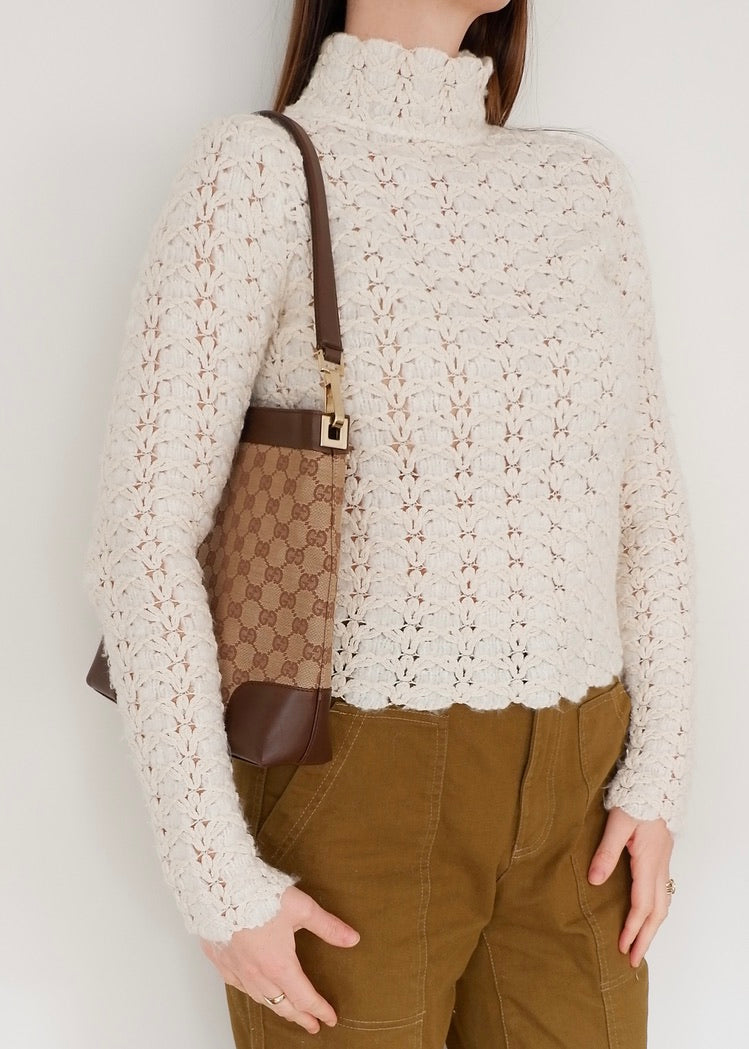 Authentic Preowned Gucci Brown GG Canvas Shoulder Bag