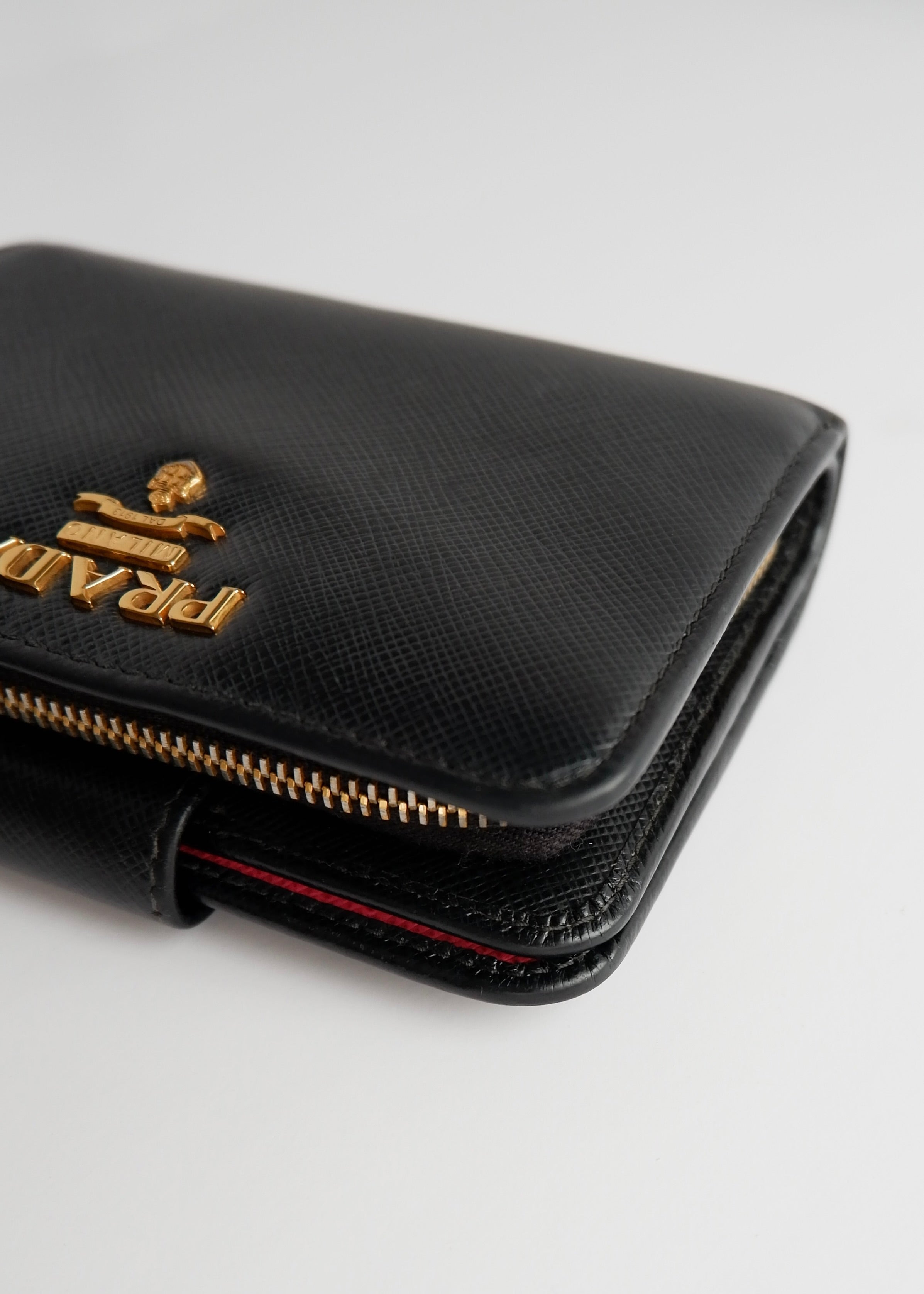 Authentic Preowned Prada Black Saffiano Leather Bi-Fold Wallet