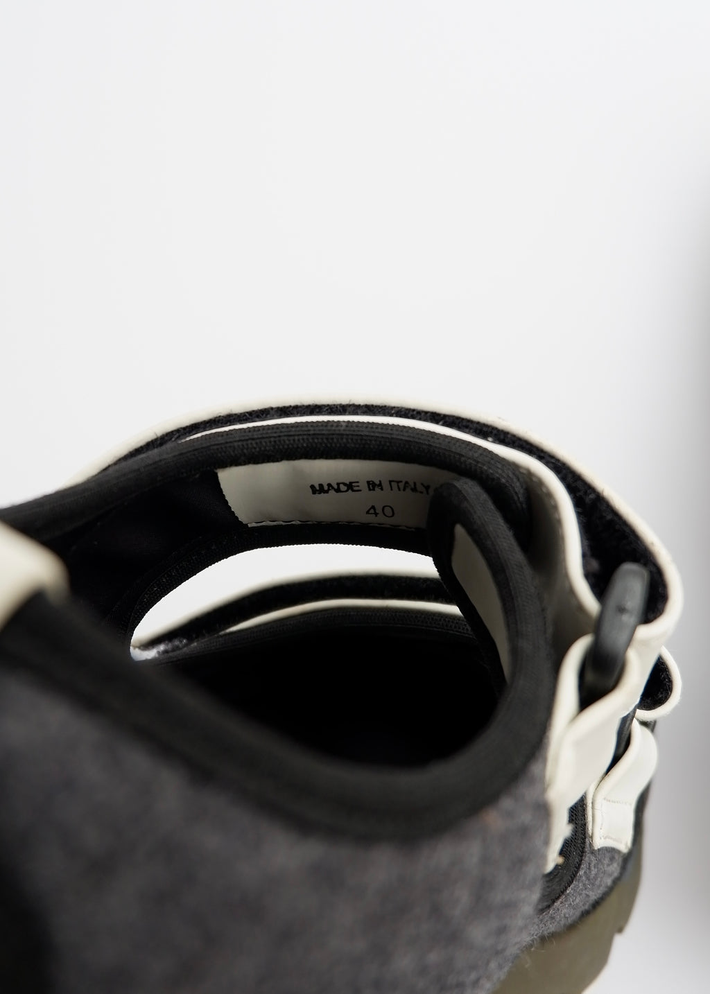 Baskets Velcro Marni Noires/Vertes en Tissu Technique Authentiques d'Occasion - 40