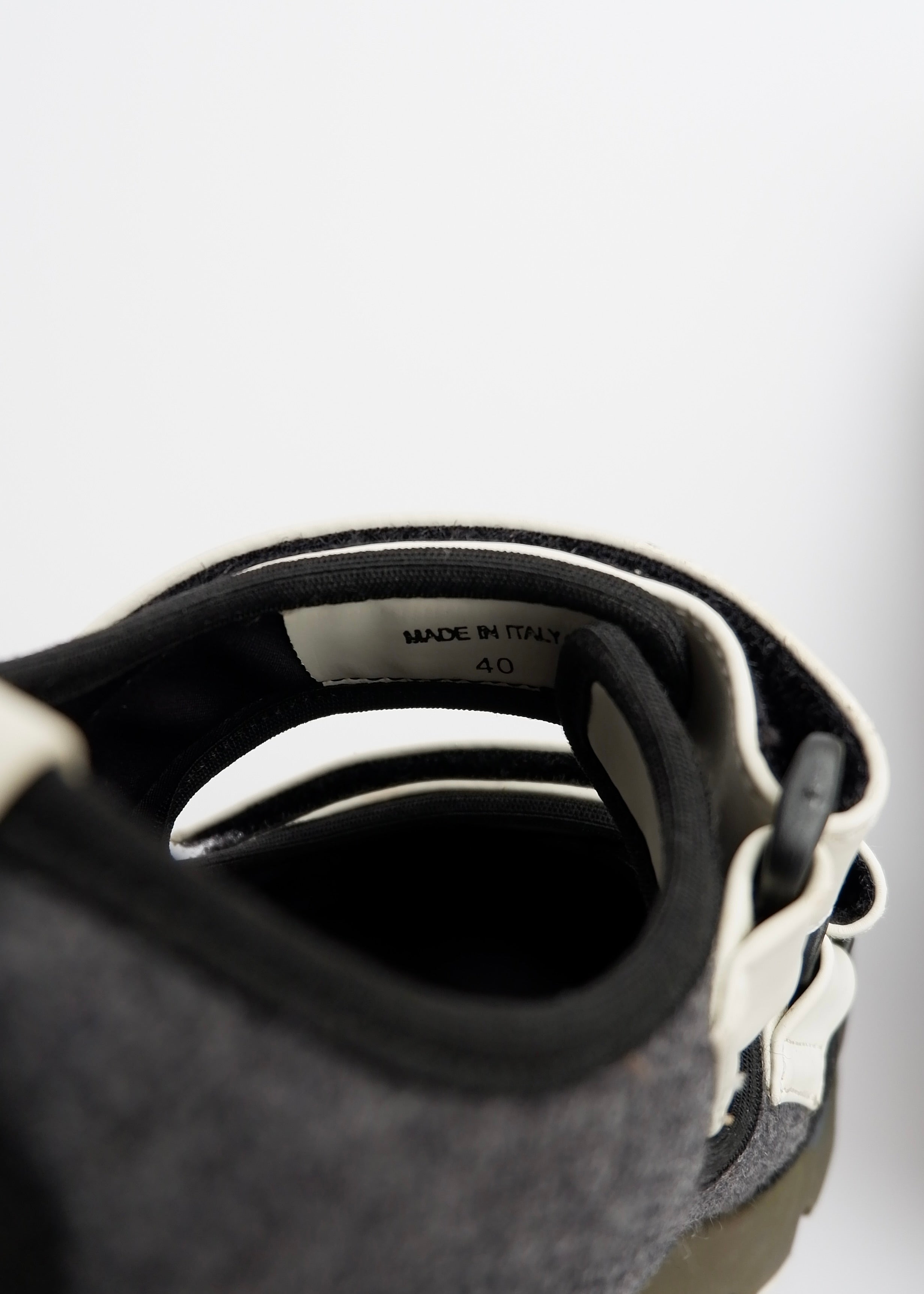 Baskets Velcro Marni Noires/Vertes en Tissu Technique Authentiques d'Occasion - 40