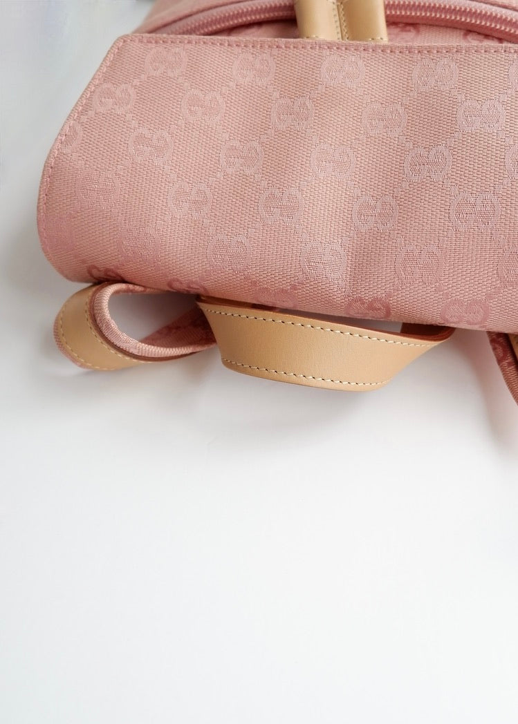 Preowned Vintage Gucci Pink GG Canvas Mini Backpack
