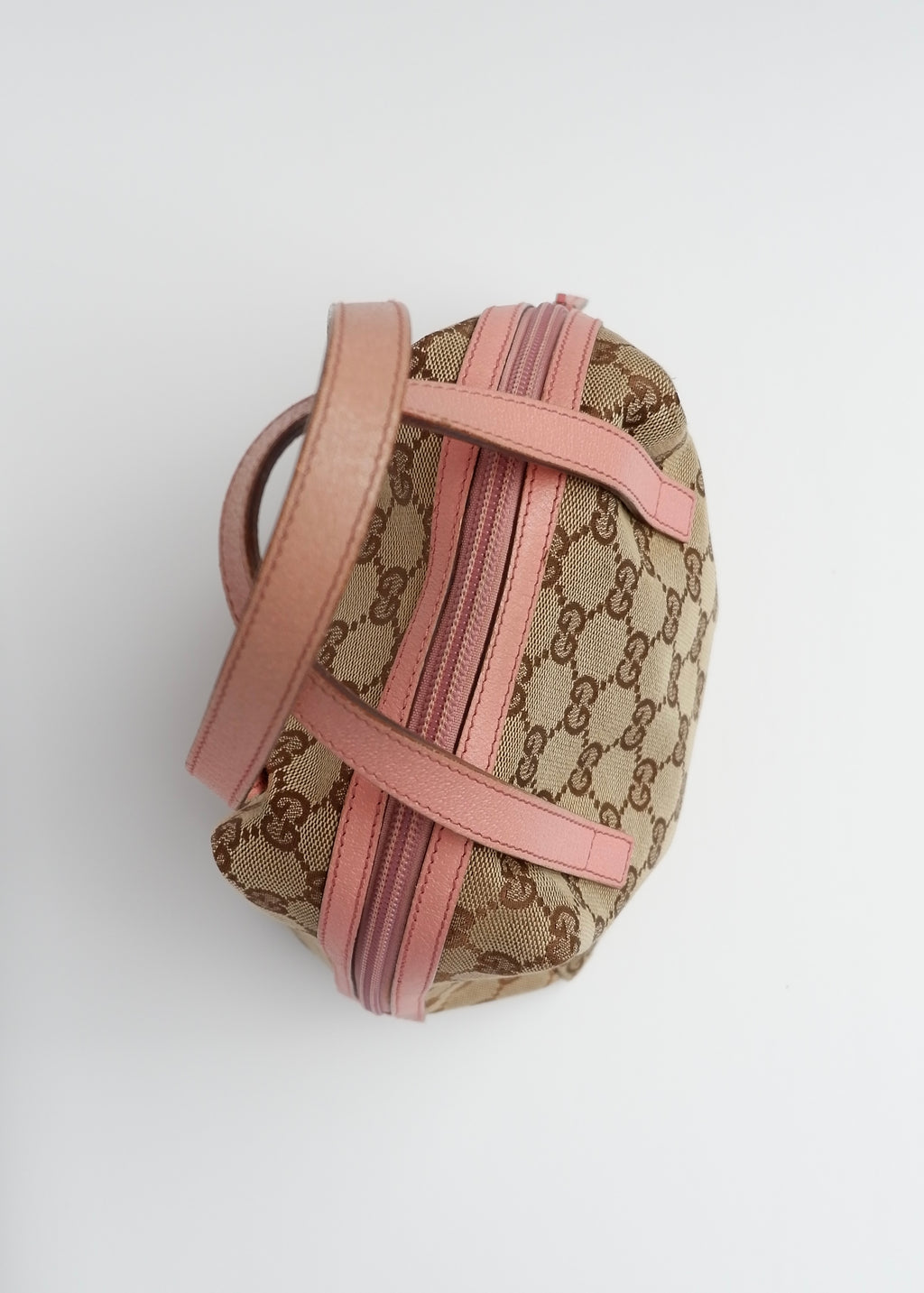 Authentic Preowned Gucci GG Canvas Pink Tofu Handbag
