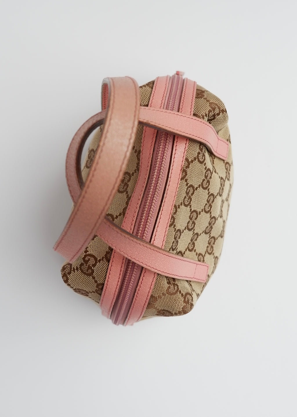 Authentic Preowned Gucci GG Canvas Pink Tofu Handbag