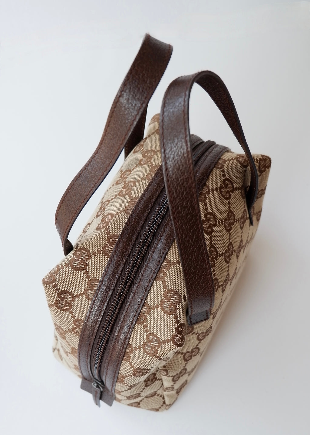 Preowned Gucci Brown GG Canvas Tofu Handbag