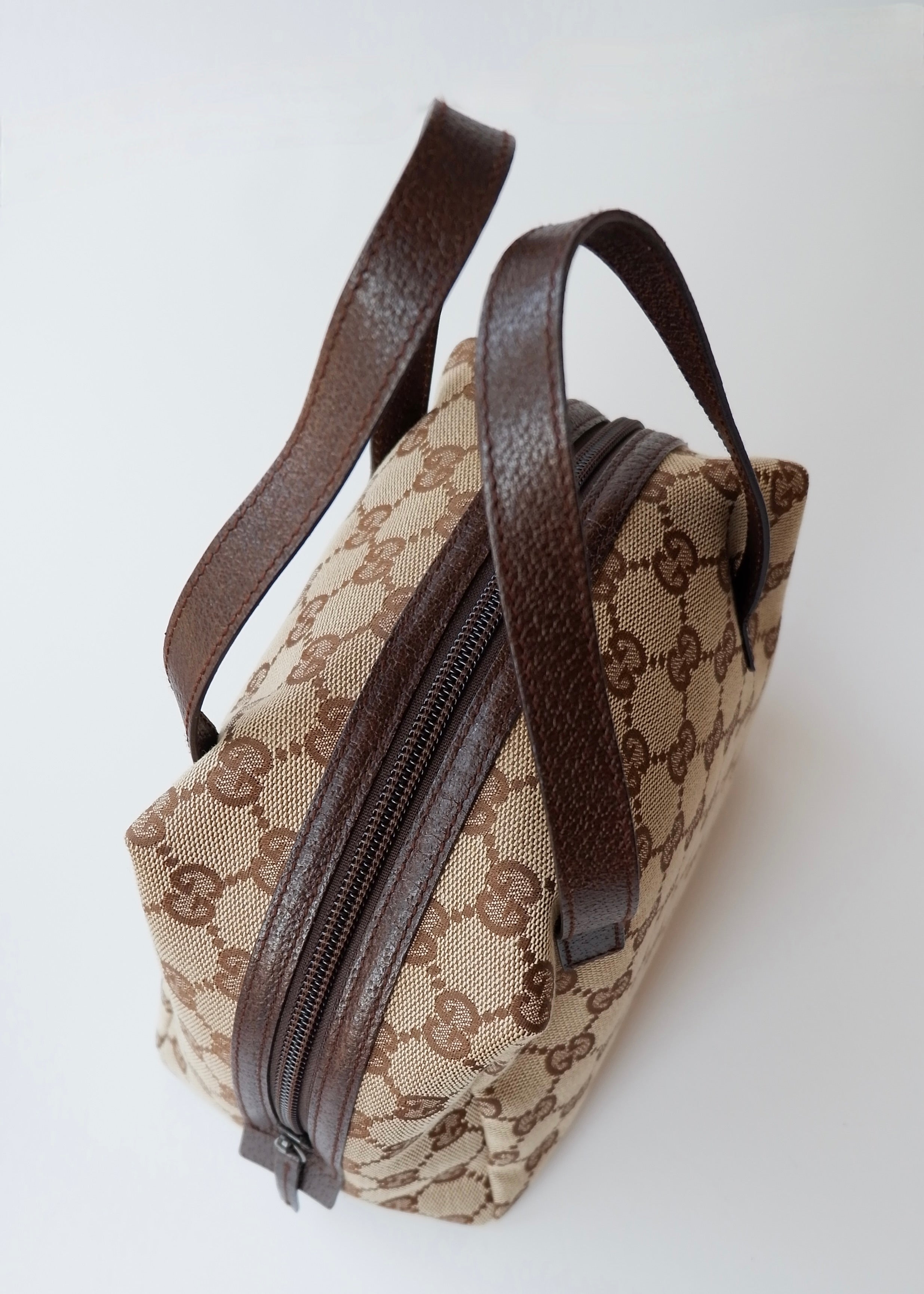 Preowned Gucci Brown GG Canvas Tofu Handbag