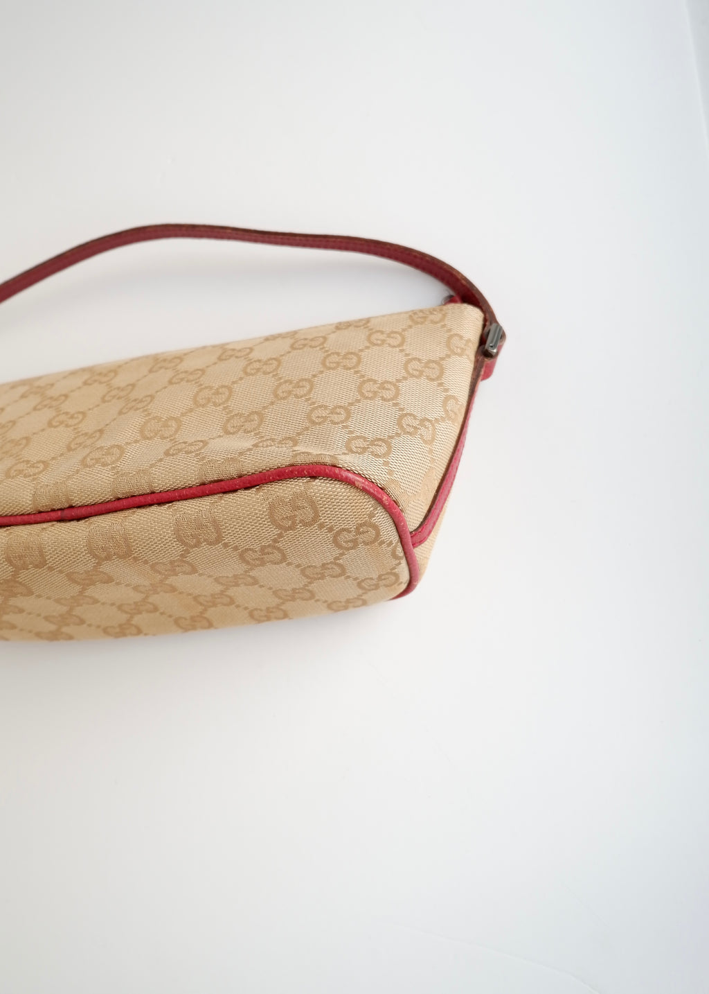 Authentique Pochette Bateau Gucci Beige/Bordeaux d'occasion