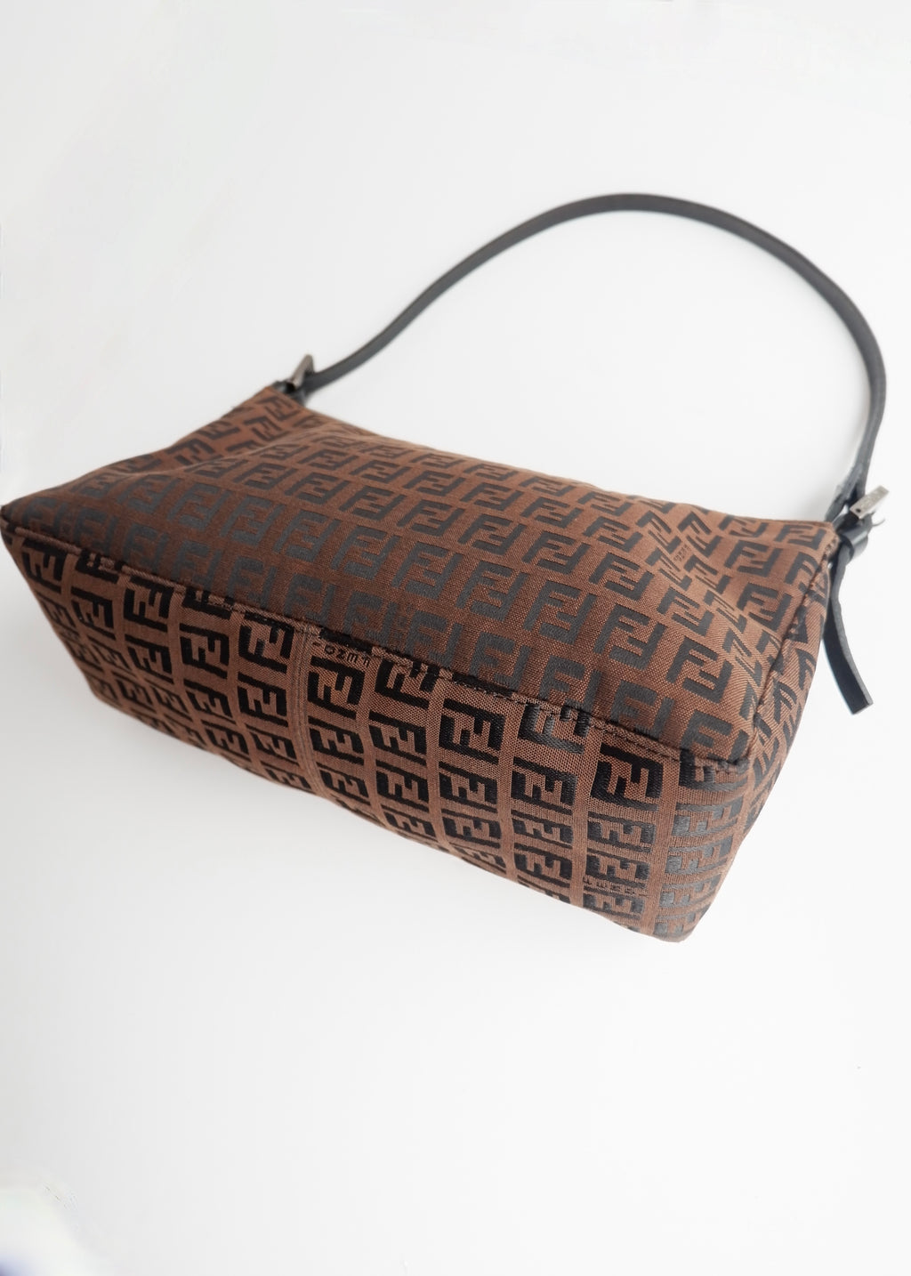 Authentic Preowned Fendi Brown Canvas Zucchino Shoulder Bag