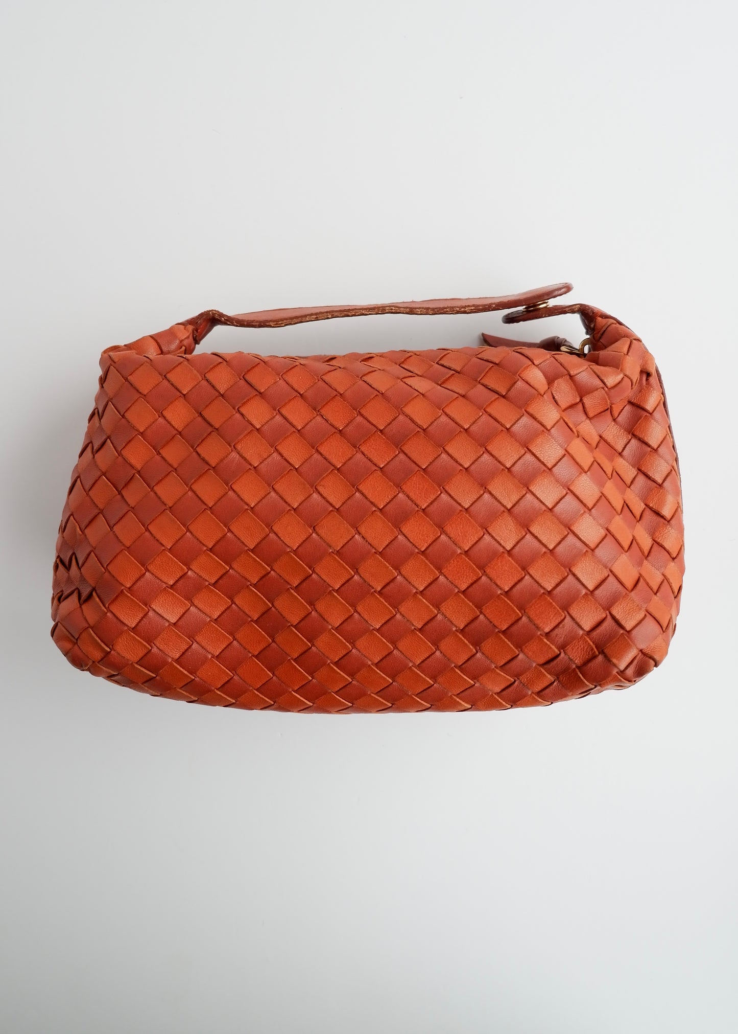 Authentic Preowned Vintage Bottega Veneta Burnt Orange Wrist Bag