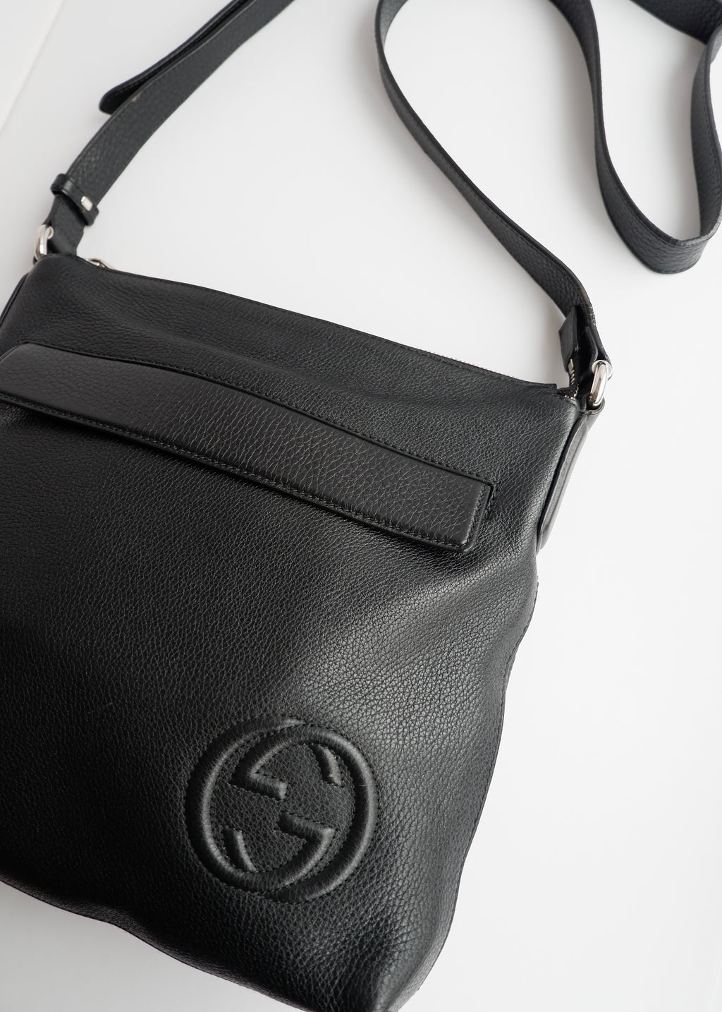Authentic Preowned Gucci Black Leather Soho Crossbody