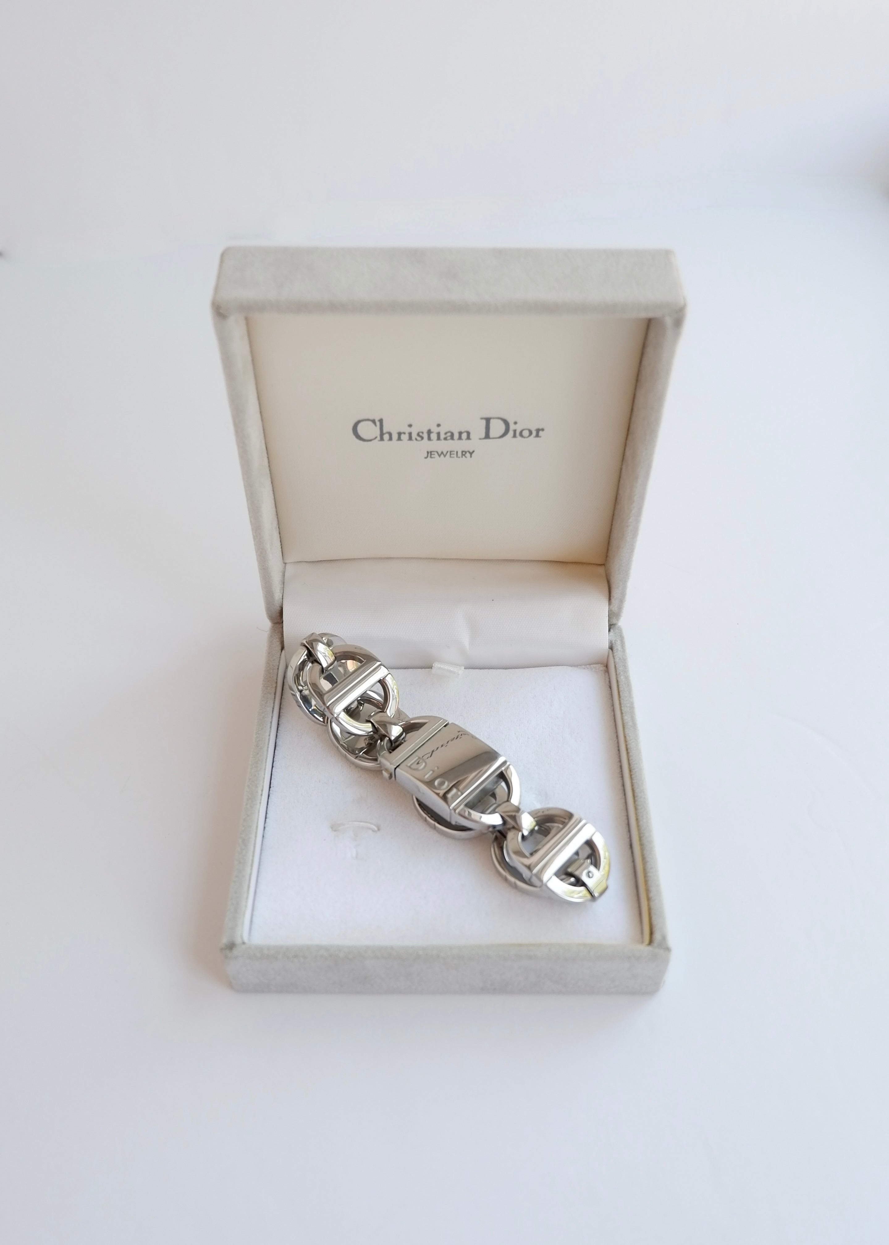 Preowned Vintage Christian Dior Silver Stainless Steel Bracelet Watch