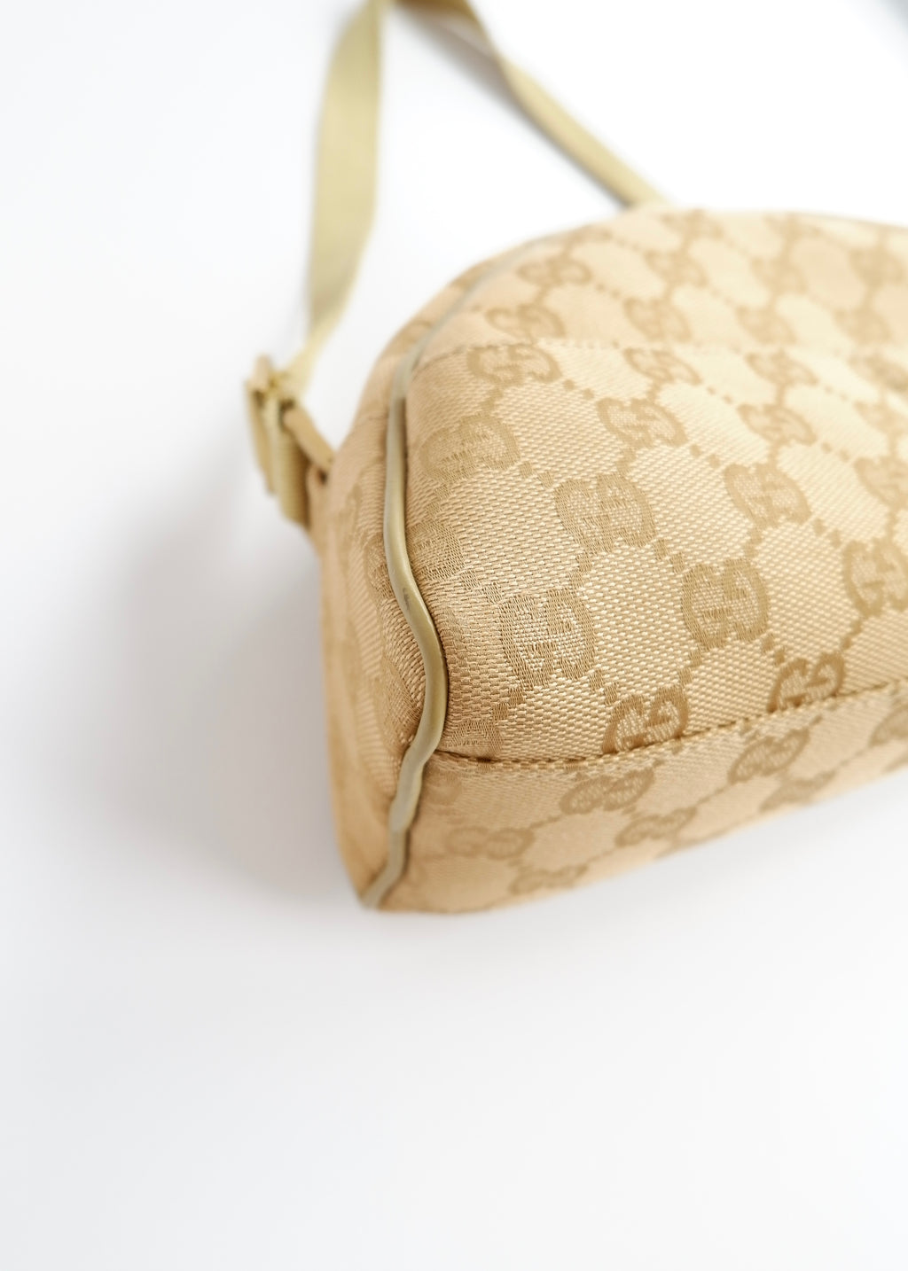 Authentic Preowned Gucci Green GG Canvas Half Moon Shoulder Bag