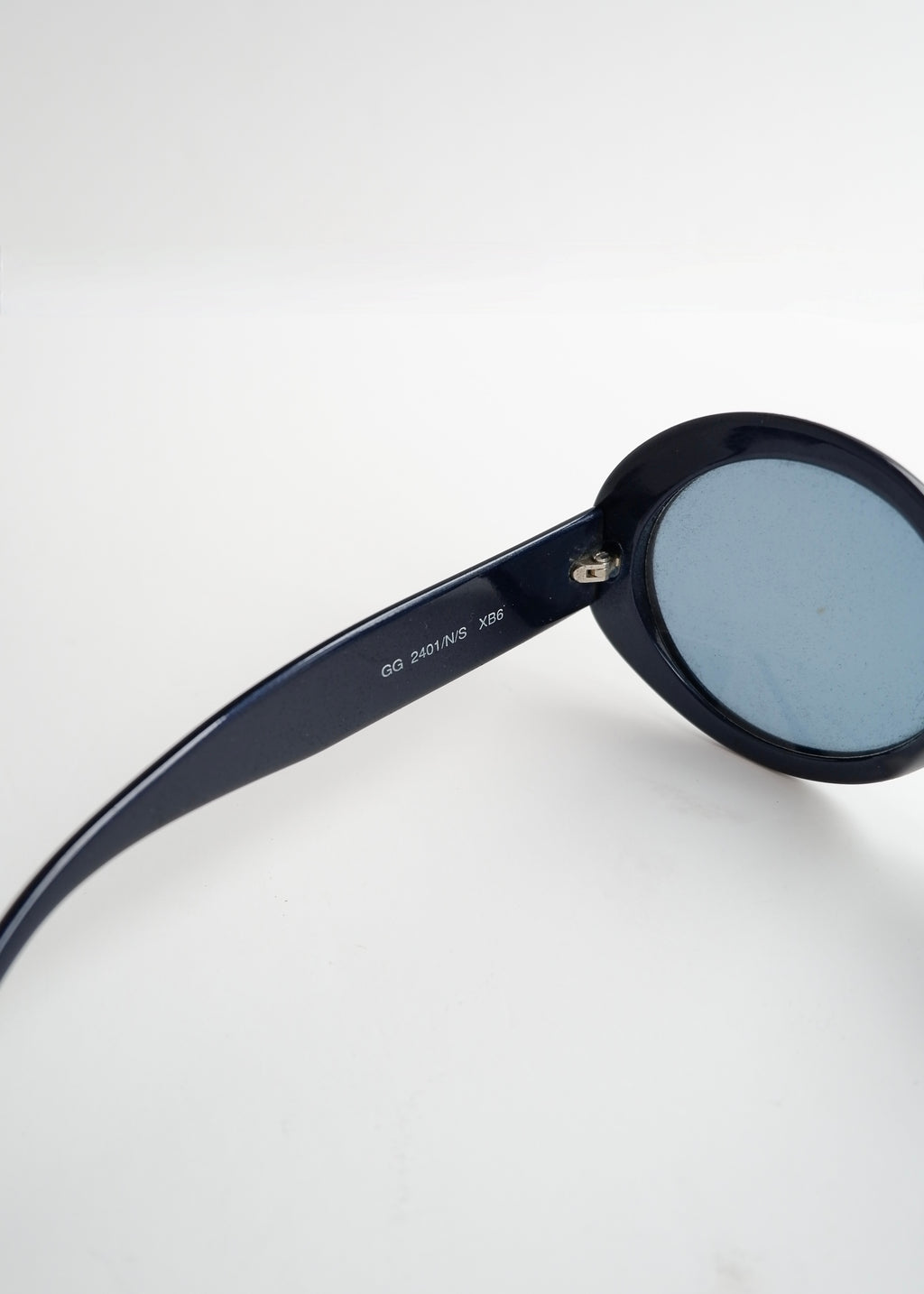 Authentic Preowned Gucci Navy Blue Round Frame Sunglasses