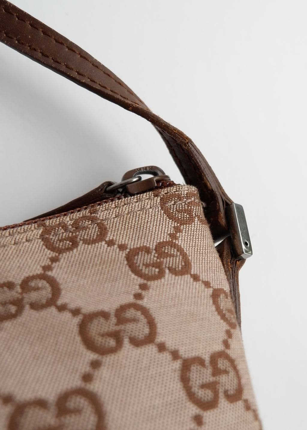Authentic Preowned Gucci Brown GG Canvas Boat Pochette