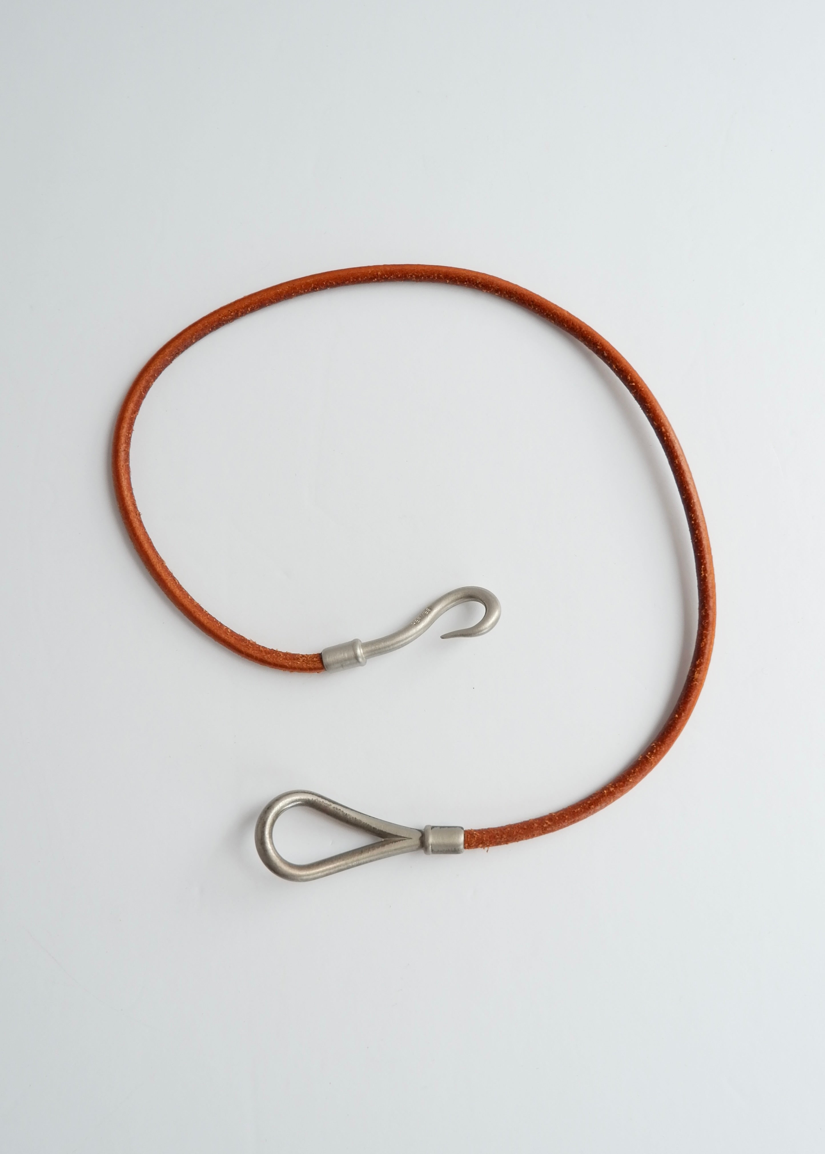 Authentic Preowned Hermes Brown Leather Knot Bracelet
