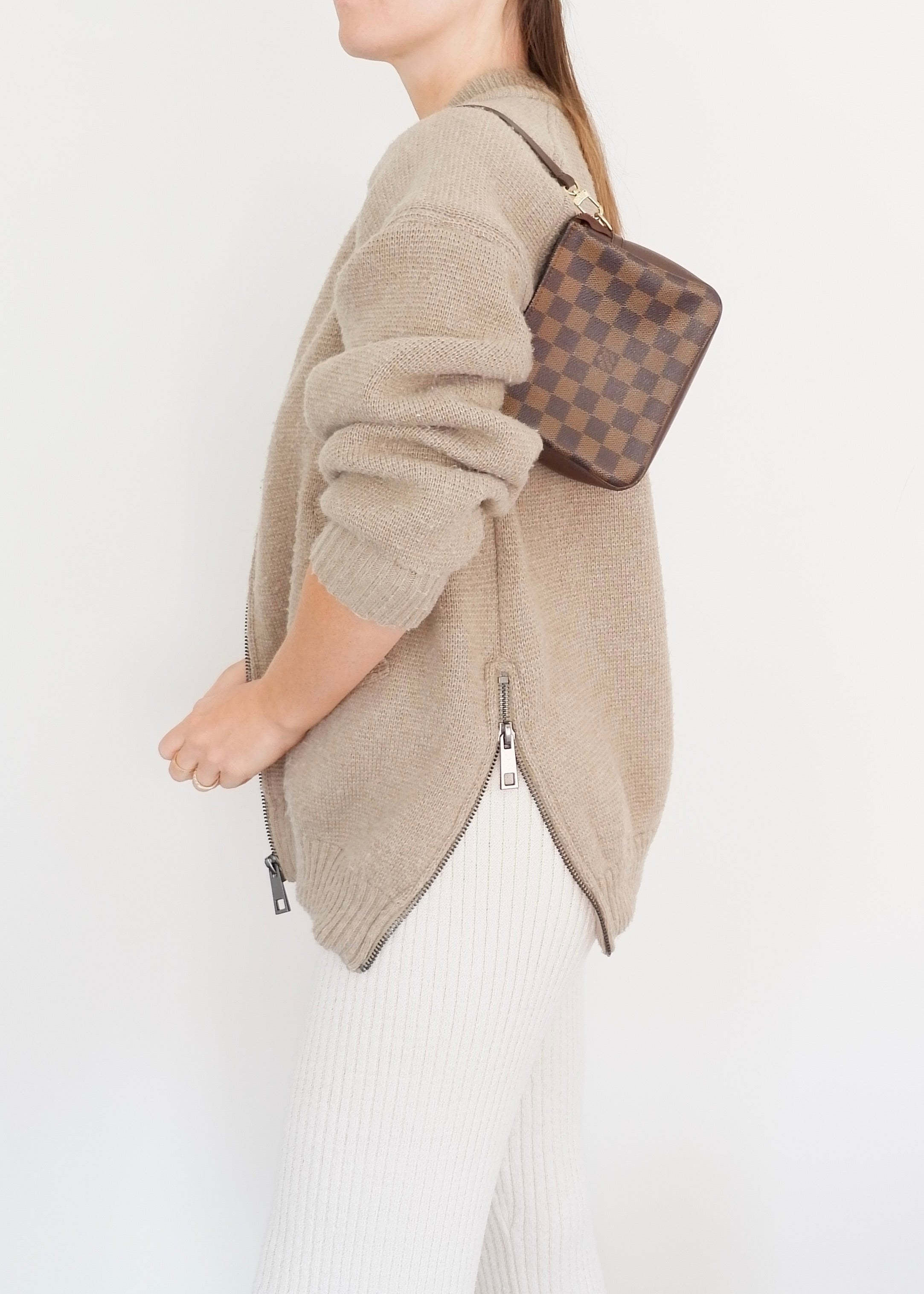 Authentic Preowned Louis Vuitton Damier Ebene Trousse Shoulder Bag