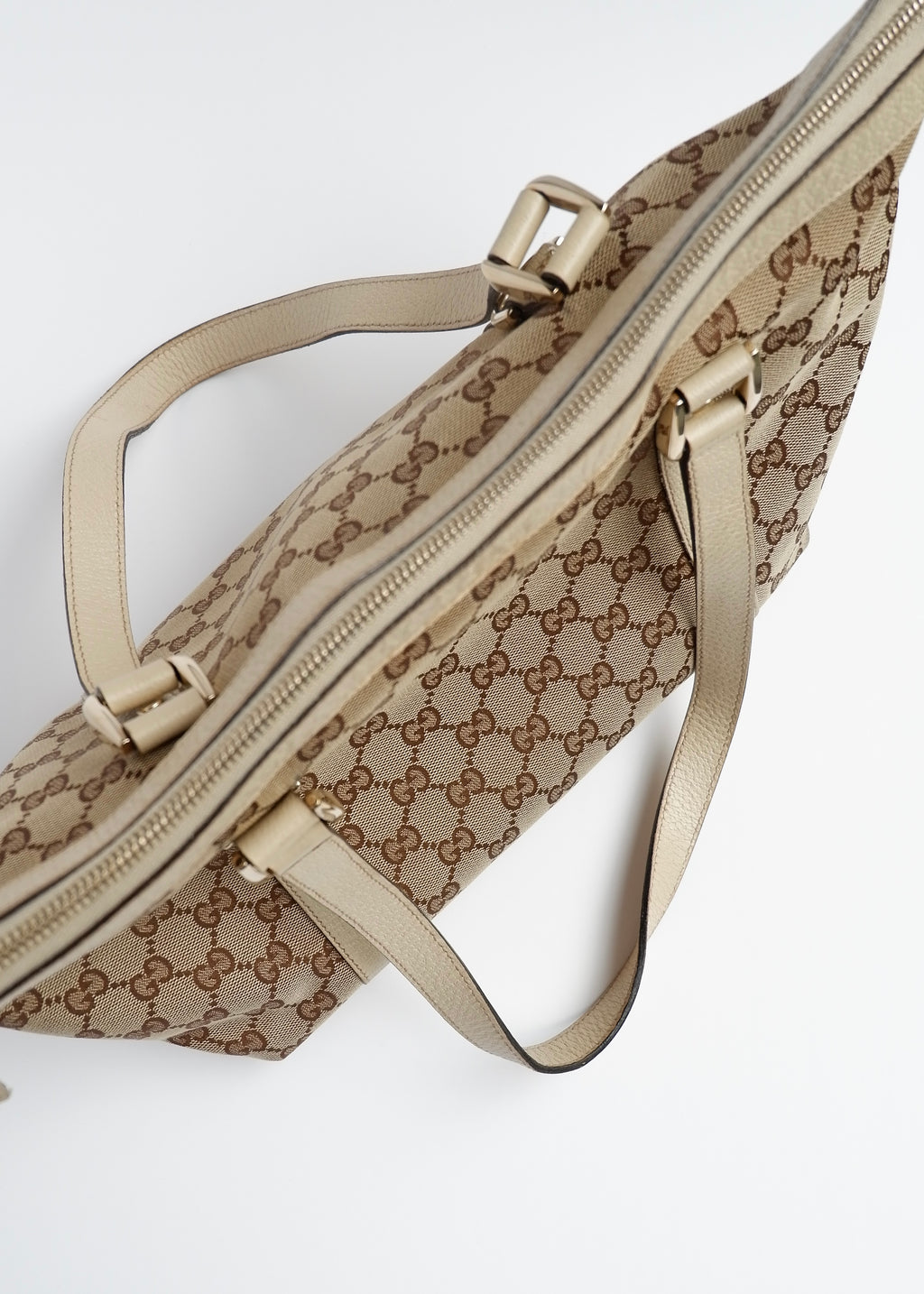 Authentic Preowned Gucci White GG Canvas Shoulder Bag