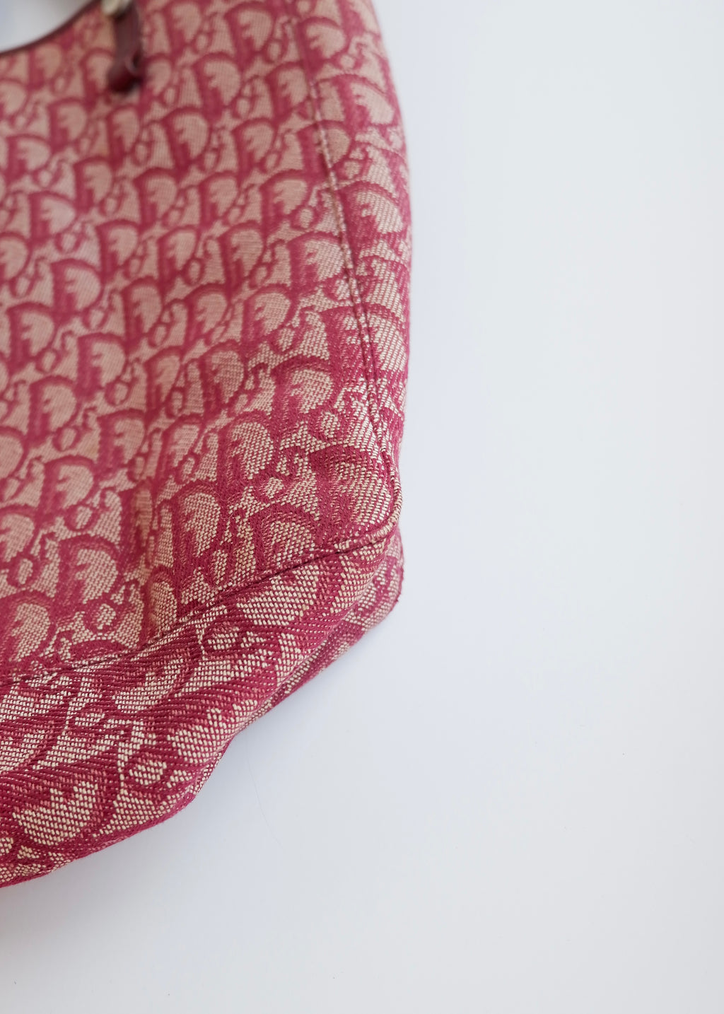 Sac fourre-tout Dior Oblique en toile rouge d'occasion authentique