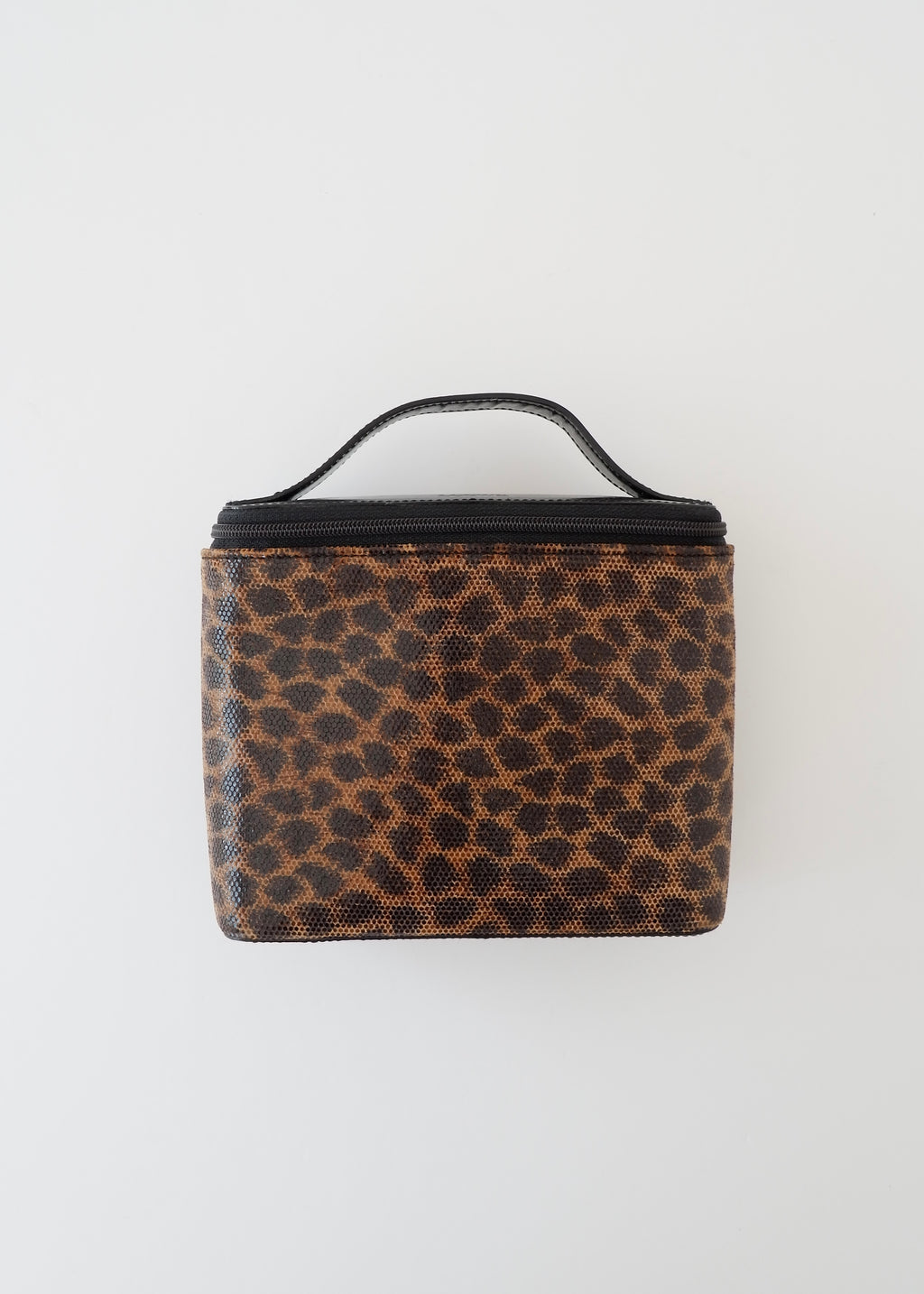 Authentic Preowned Vintage Loewe Animal Print Top Handle Vanity Bag