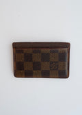 Authentique porte-cartes Louis Vuitton Damier Ebene d'occasion