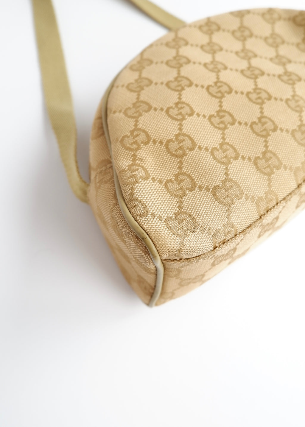 Authentic Preowned Gucci Green GG Canvas Half Moon Shoulder Bag