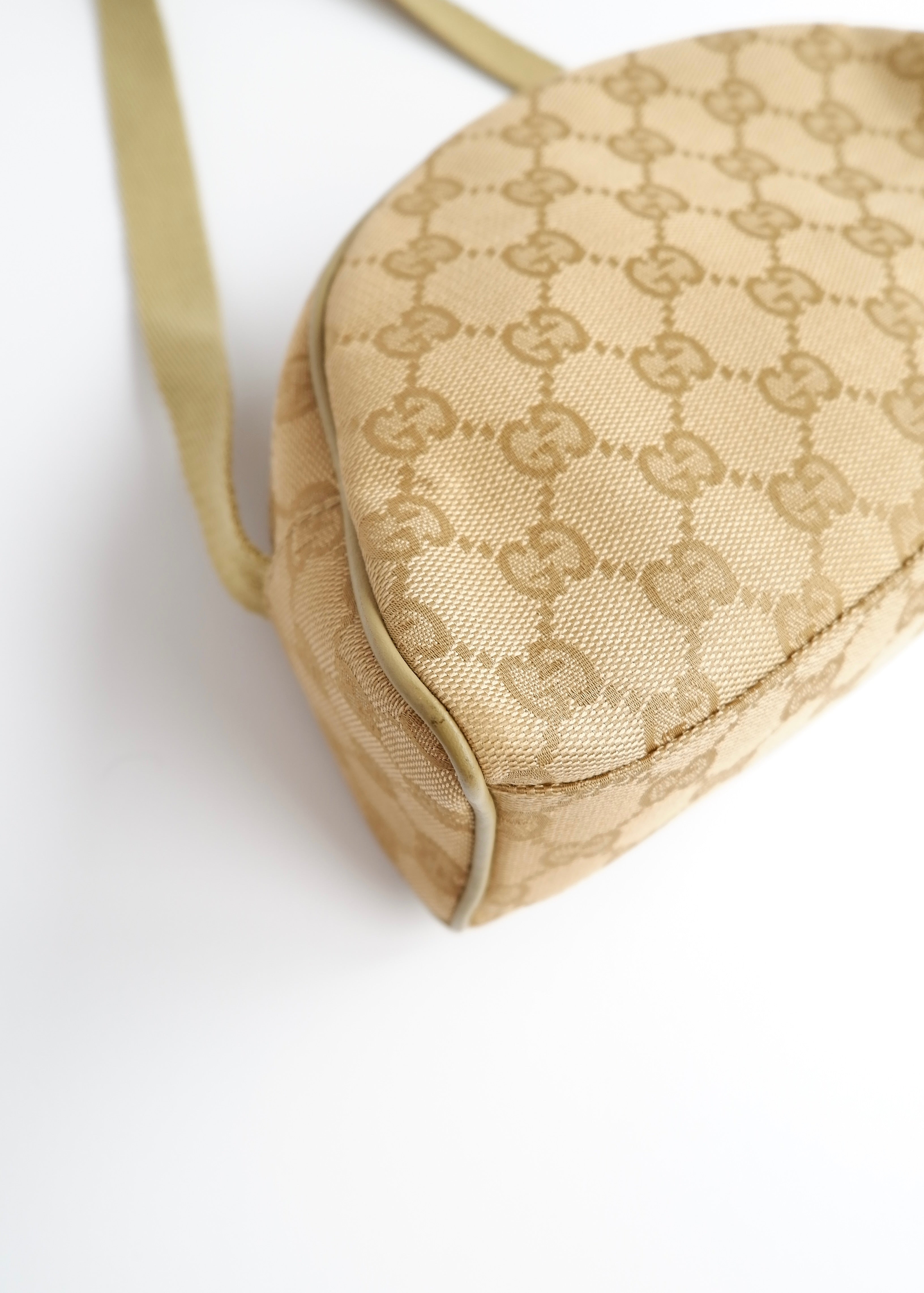 Authentic Preowned Gucci Green GG Canvas Half Moon Shoulder Bag