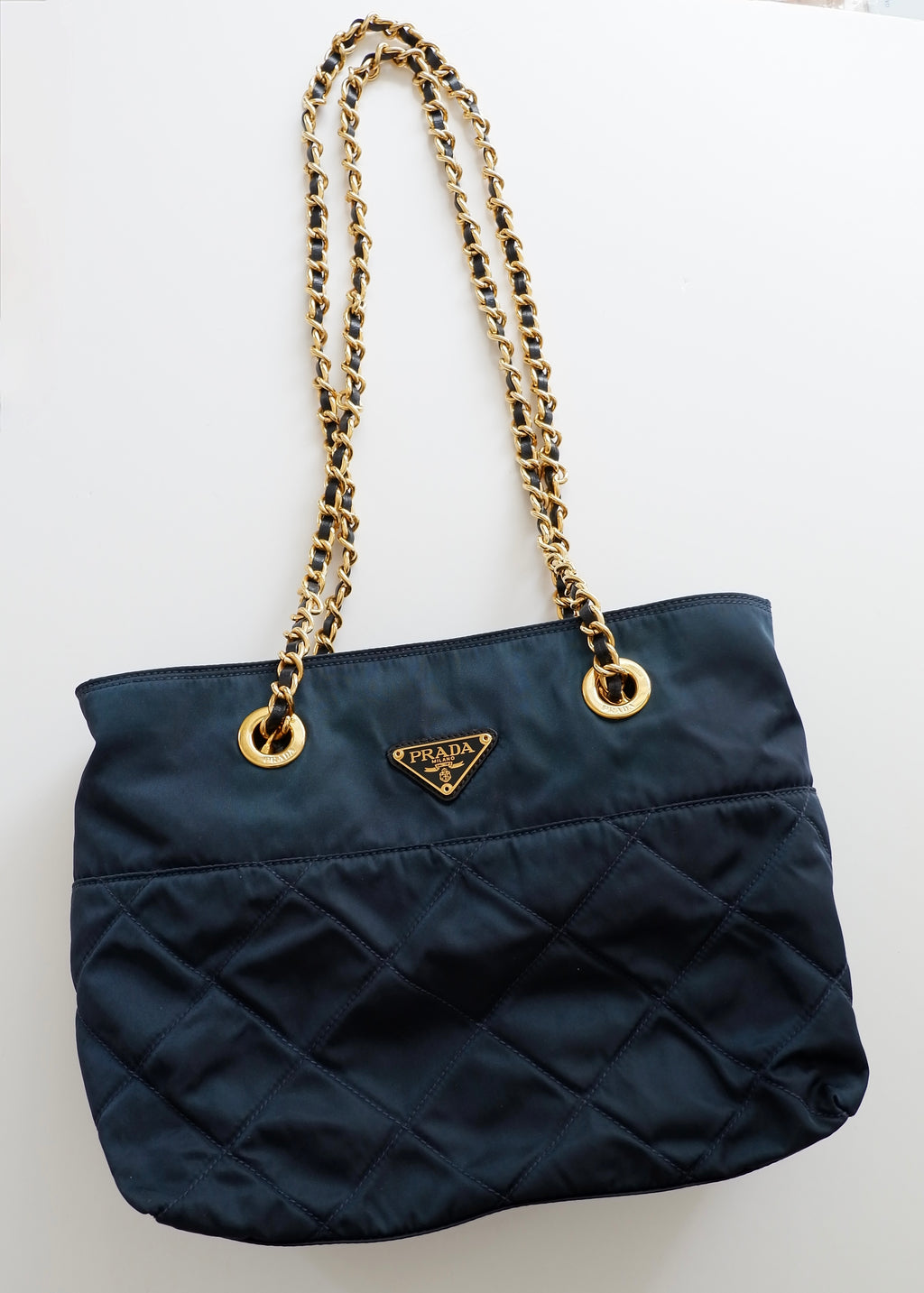 Authentic Preowned Prada Navy Quilted Nylon Shoulder Bag