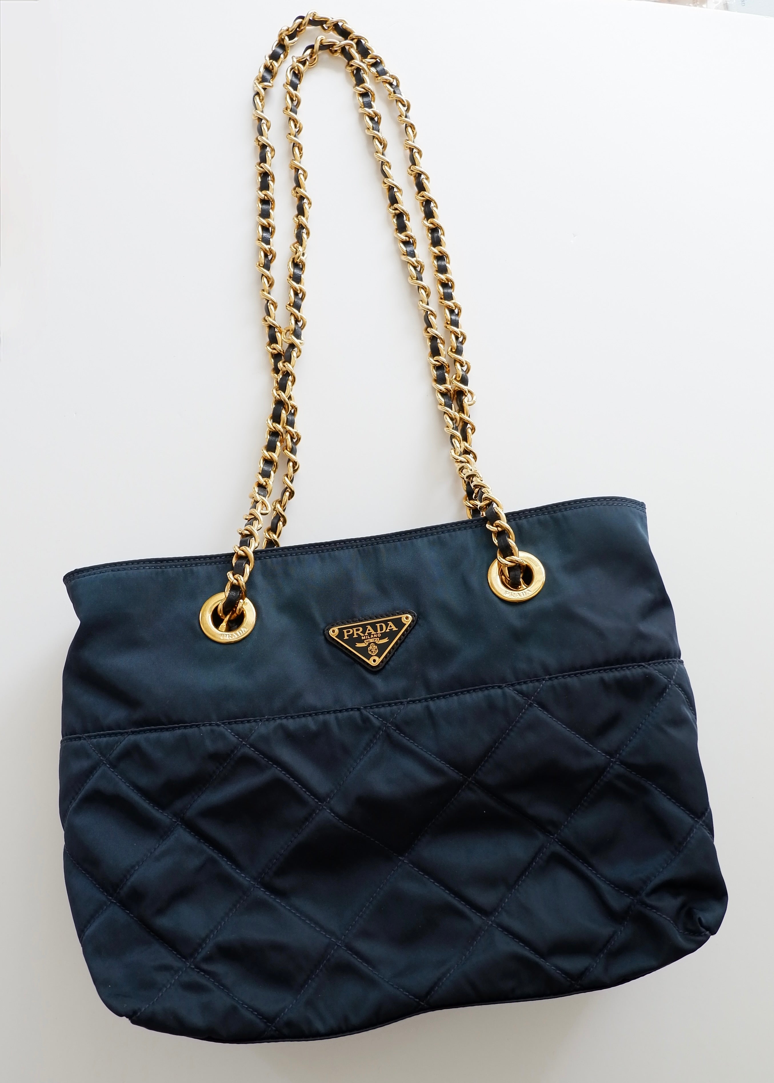 Authentic Preowned Prada Navy Quilted Nylon Shoulder Bag