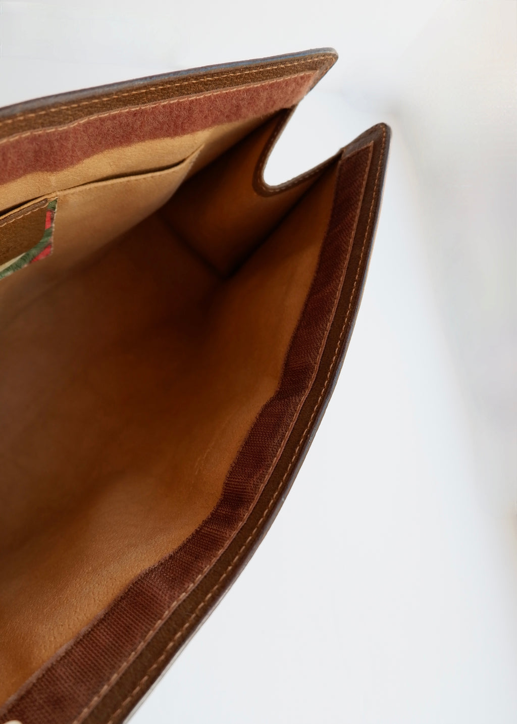 Preowned Vintage Gucci Brown GG Coated Canvas Clutch