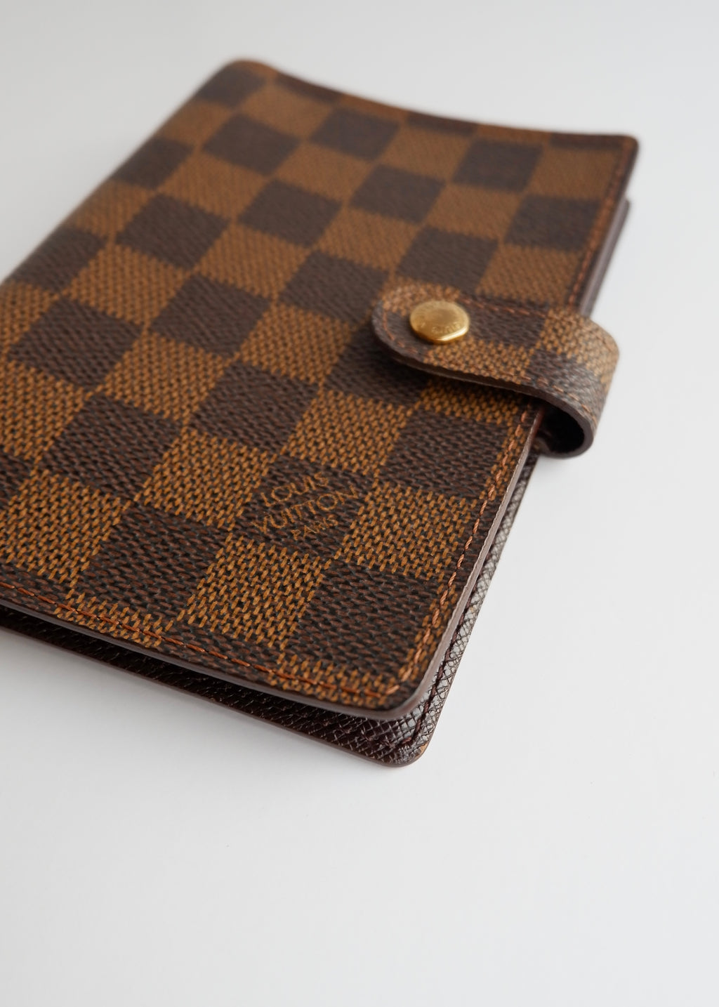 Preowned Louis Vuitton Brown Damier Ebene Coated Canvas Agenda PM