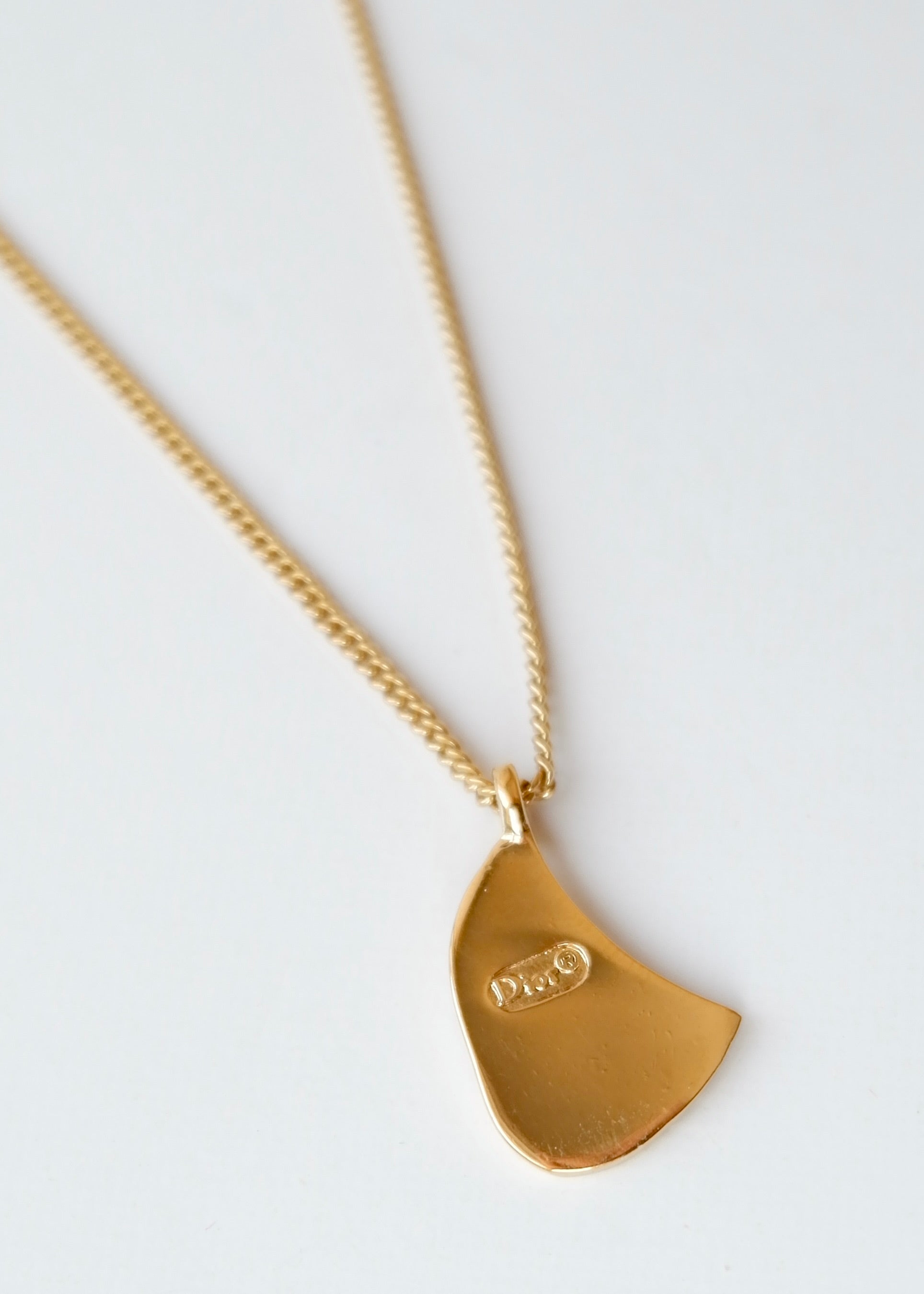 Preowned Vintage Dior Gold-Tone Saddle Charm Necklace