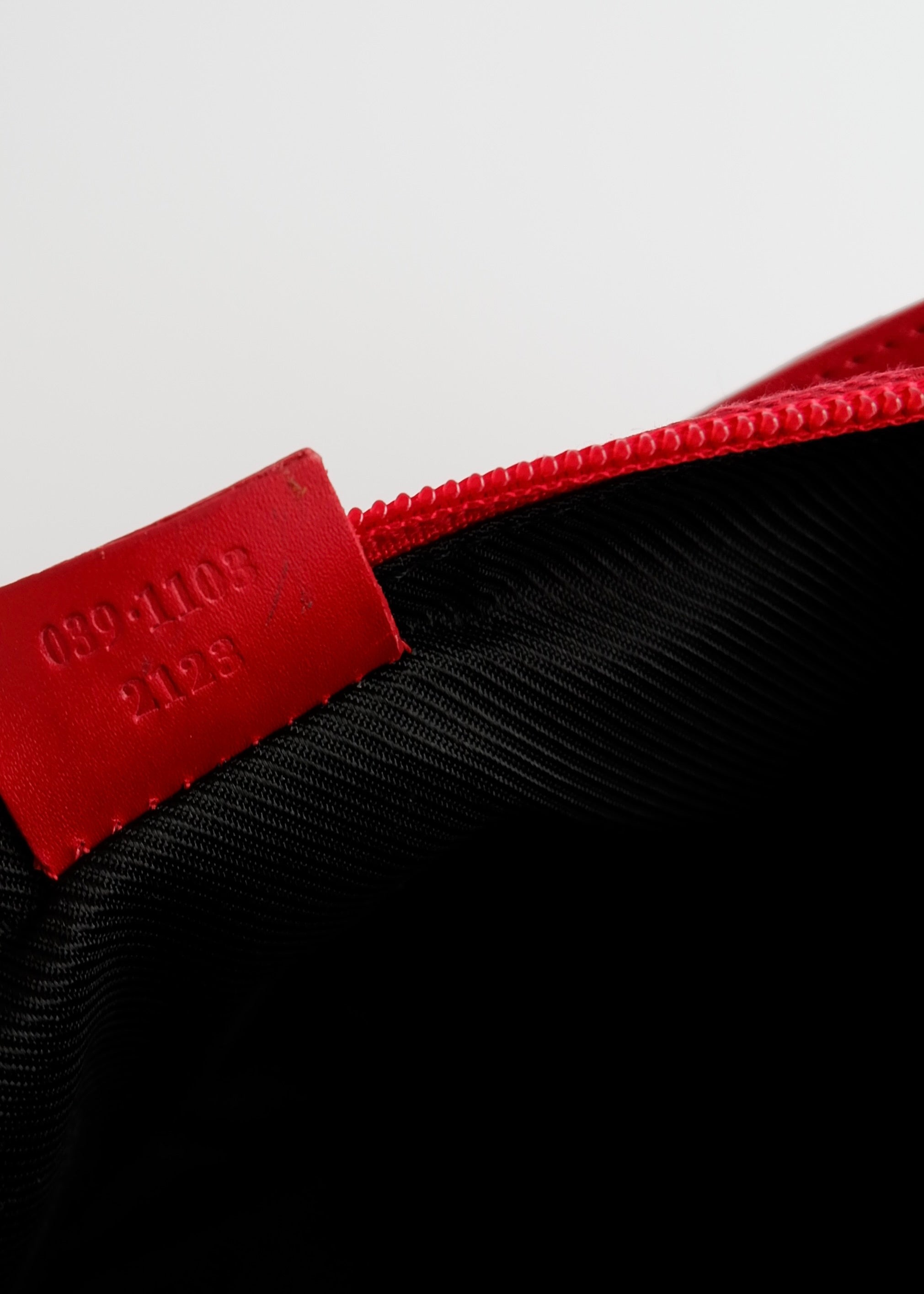 Authentic Preowned Gucci Red GG Canvas Boat Pochette Shoulder Bag