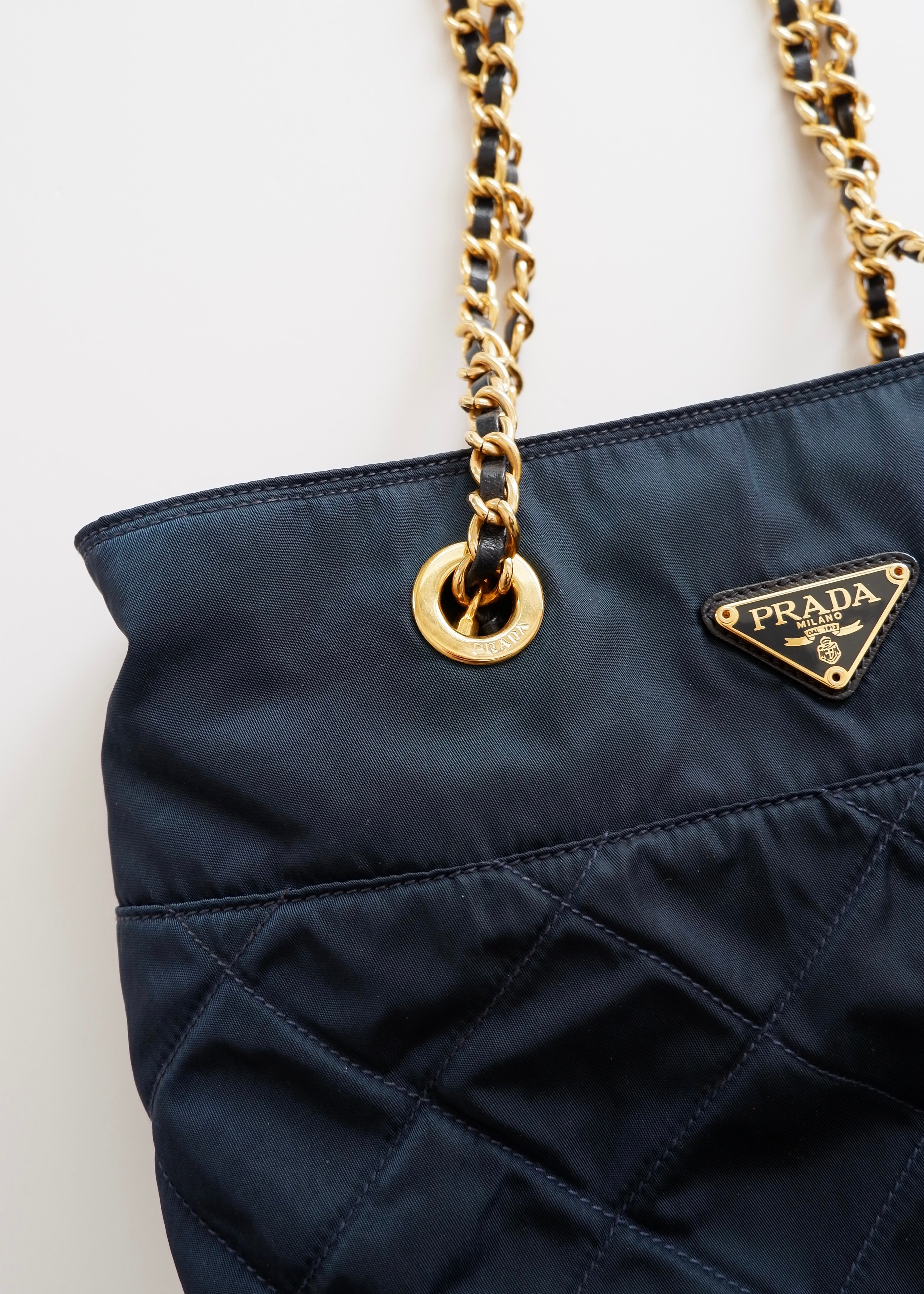 Authentic Preowned Prada Navy Quilted Nylon Shoulder Bag