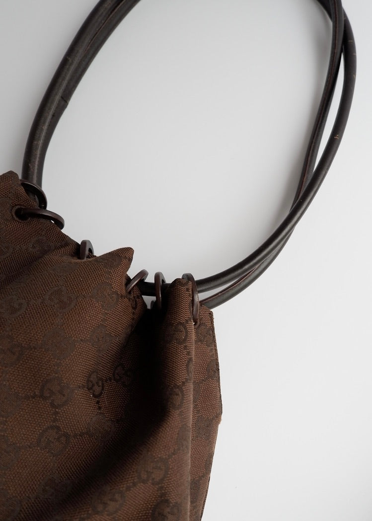 Authentic Preowned Gucci Brown GG Canvas Long Strap Shoulder Bag