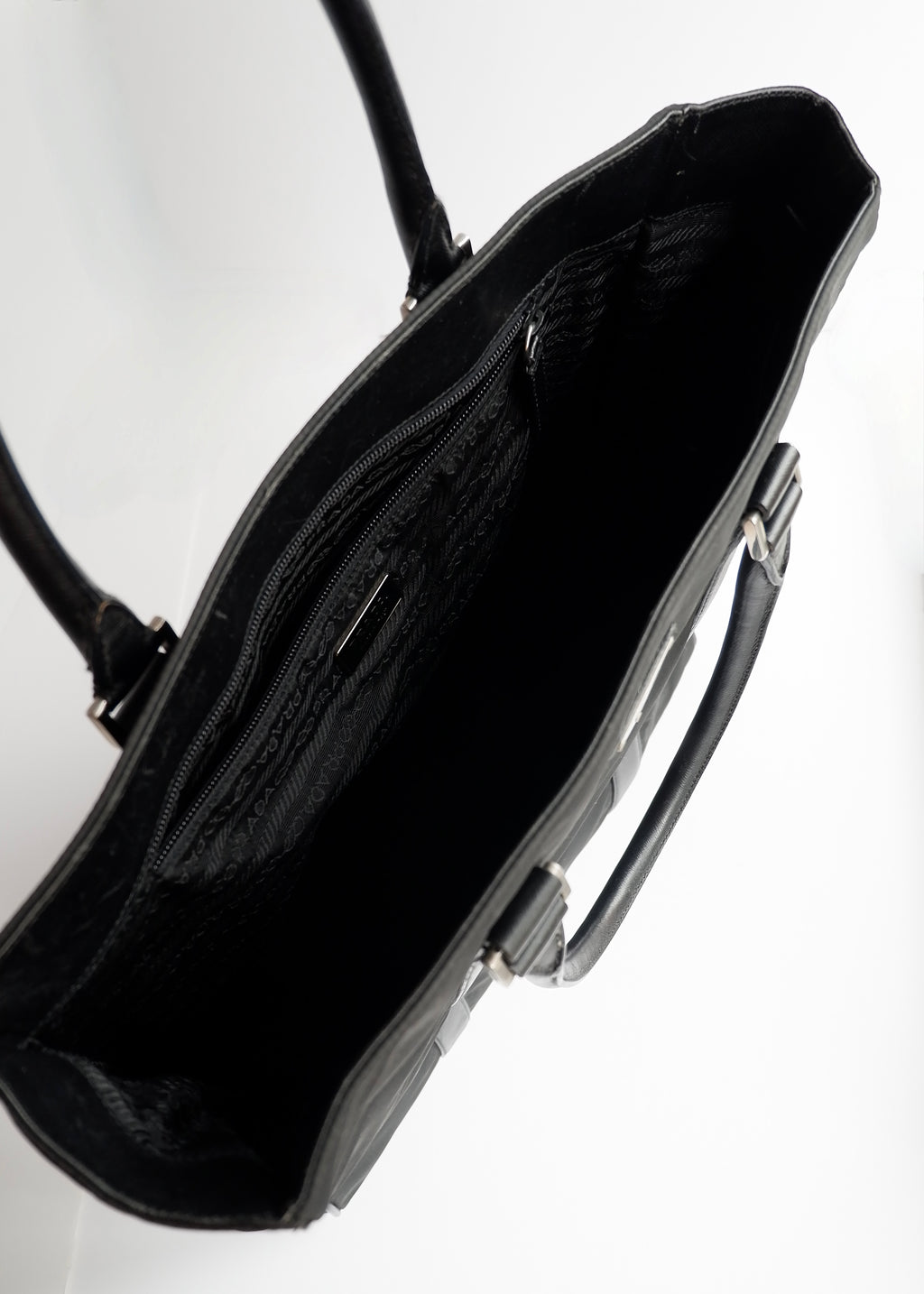 Preowned Prada Black Nylon Tote Bag