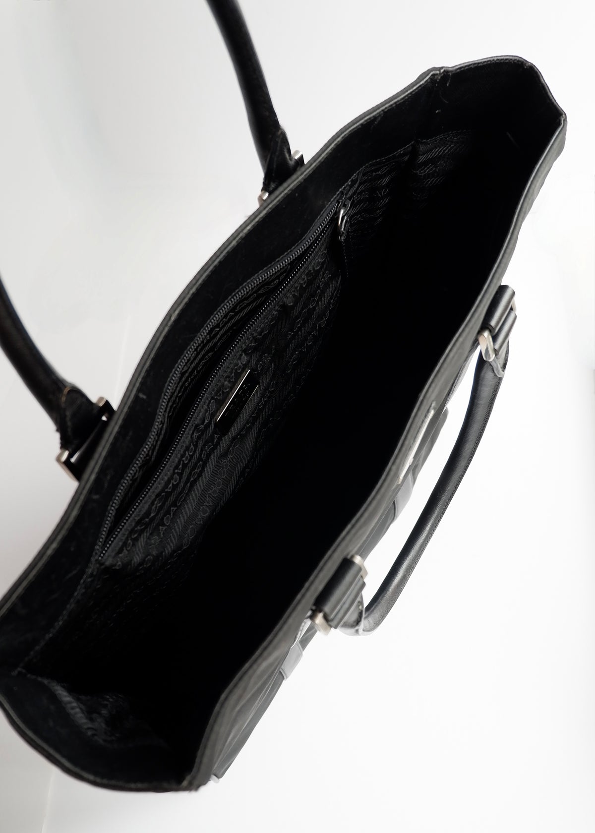 Preowned Prada Black Nylon Tote Bag